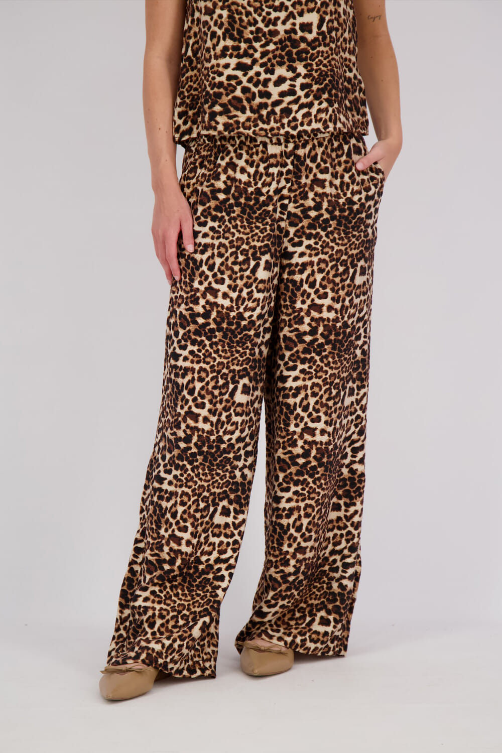 Ichi Pantalon Anisse Bruin