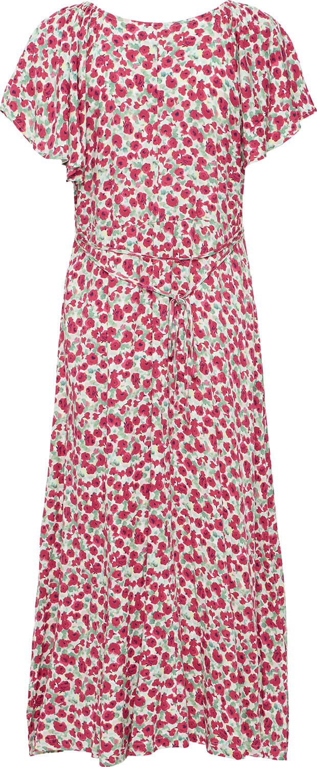 Dames Jurken Van Tilburg Mode Online Dames Ichi Jurk Aya Roze Midi