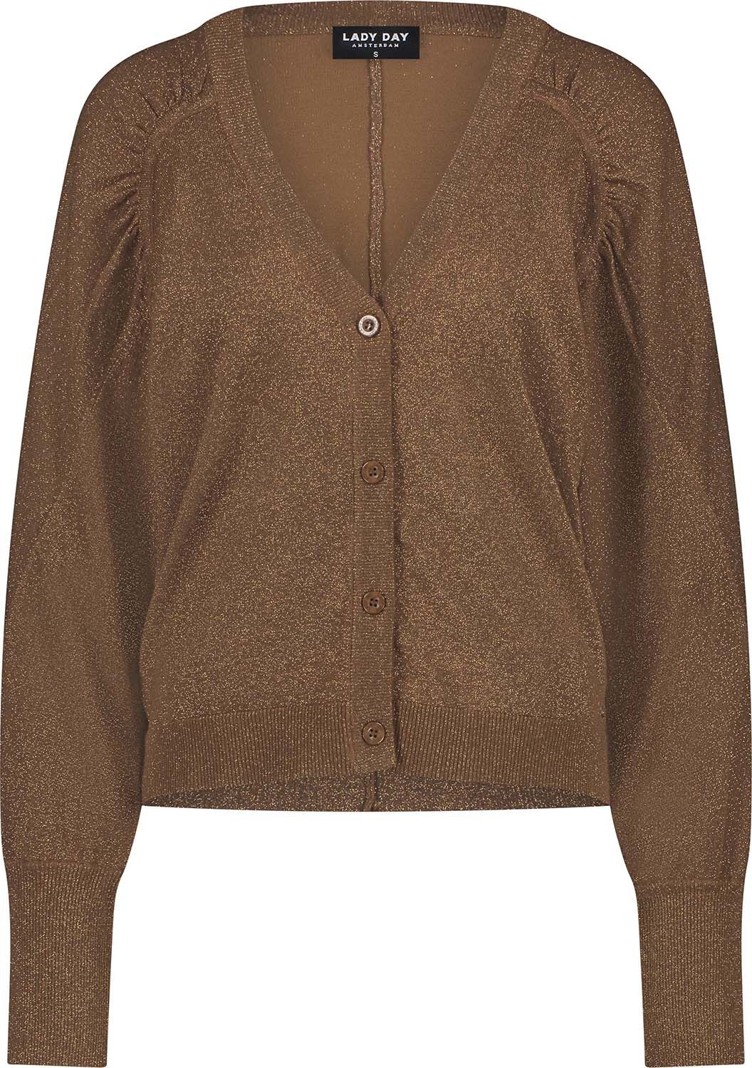 Lady Day Vest August Lurex Bruin