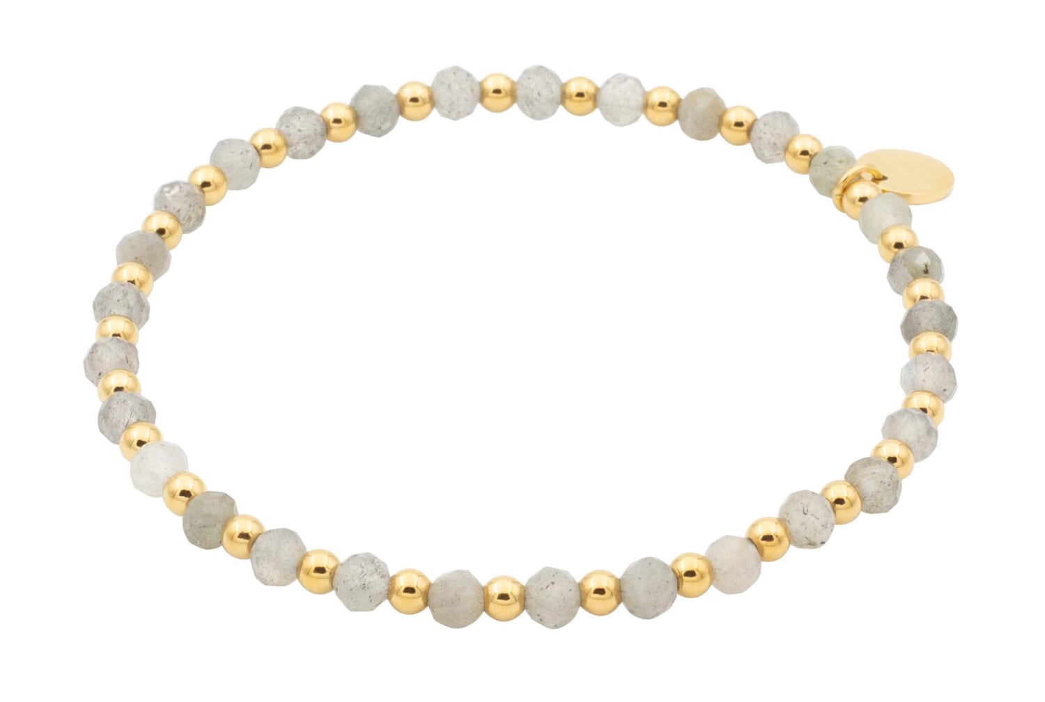 Embrace Design Stainl.steel/14 ct gold/natural stone Geel