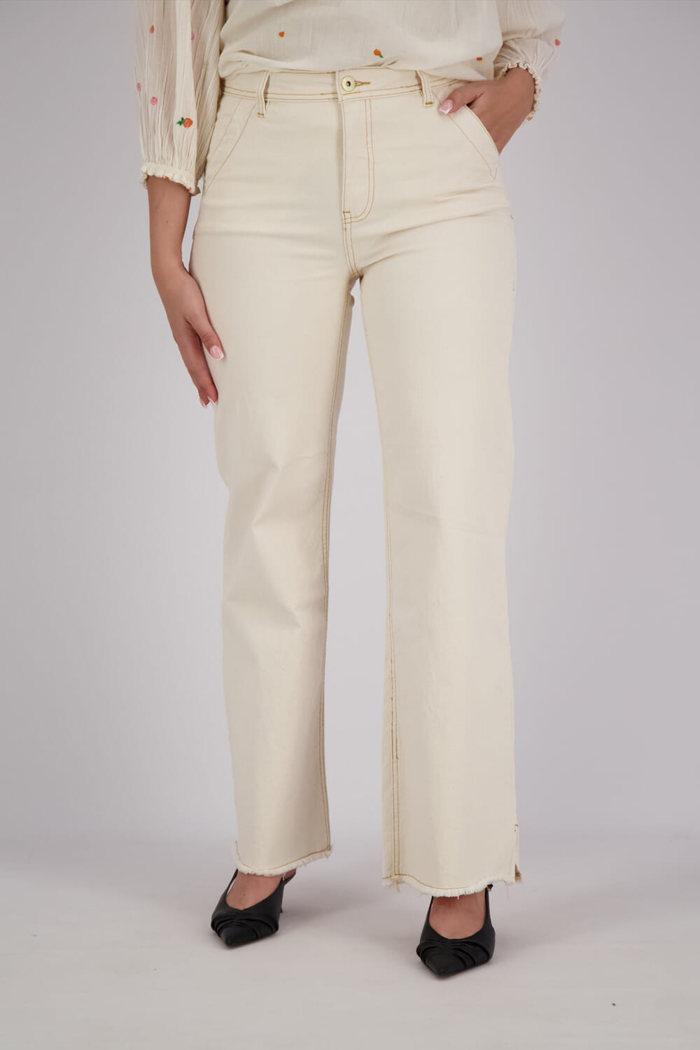 Geisha Jeans Wit