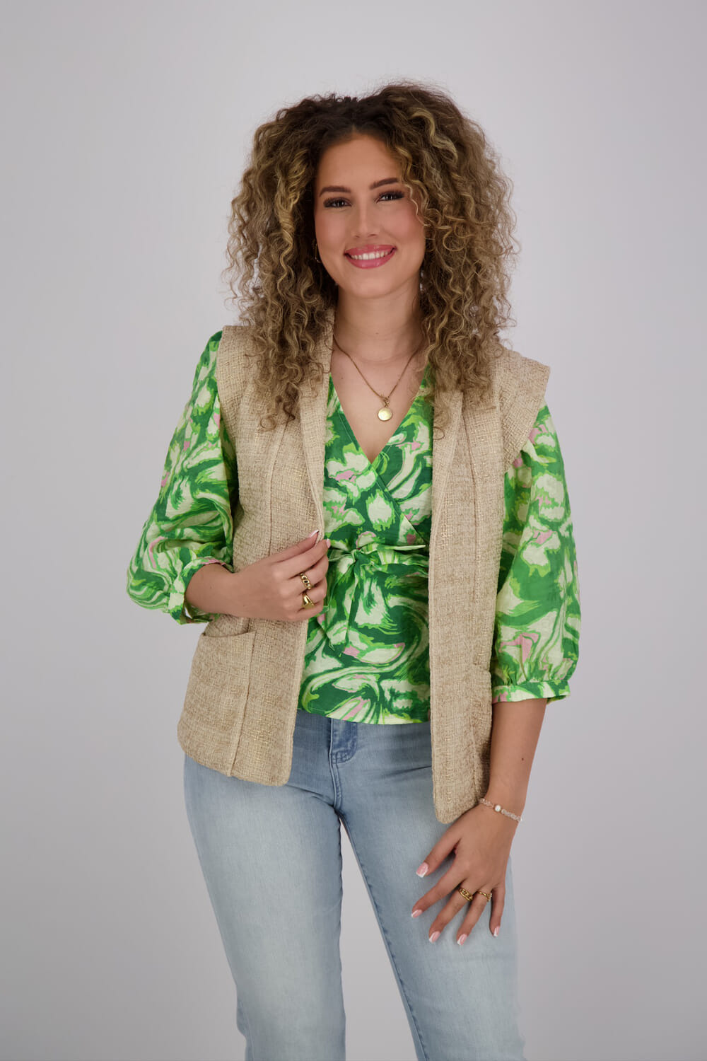 Geisha Vest Bruin