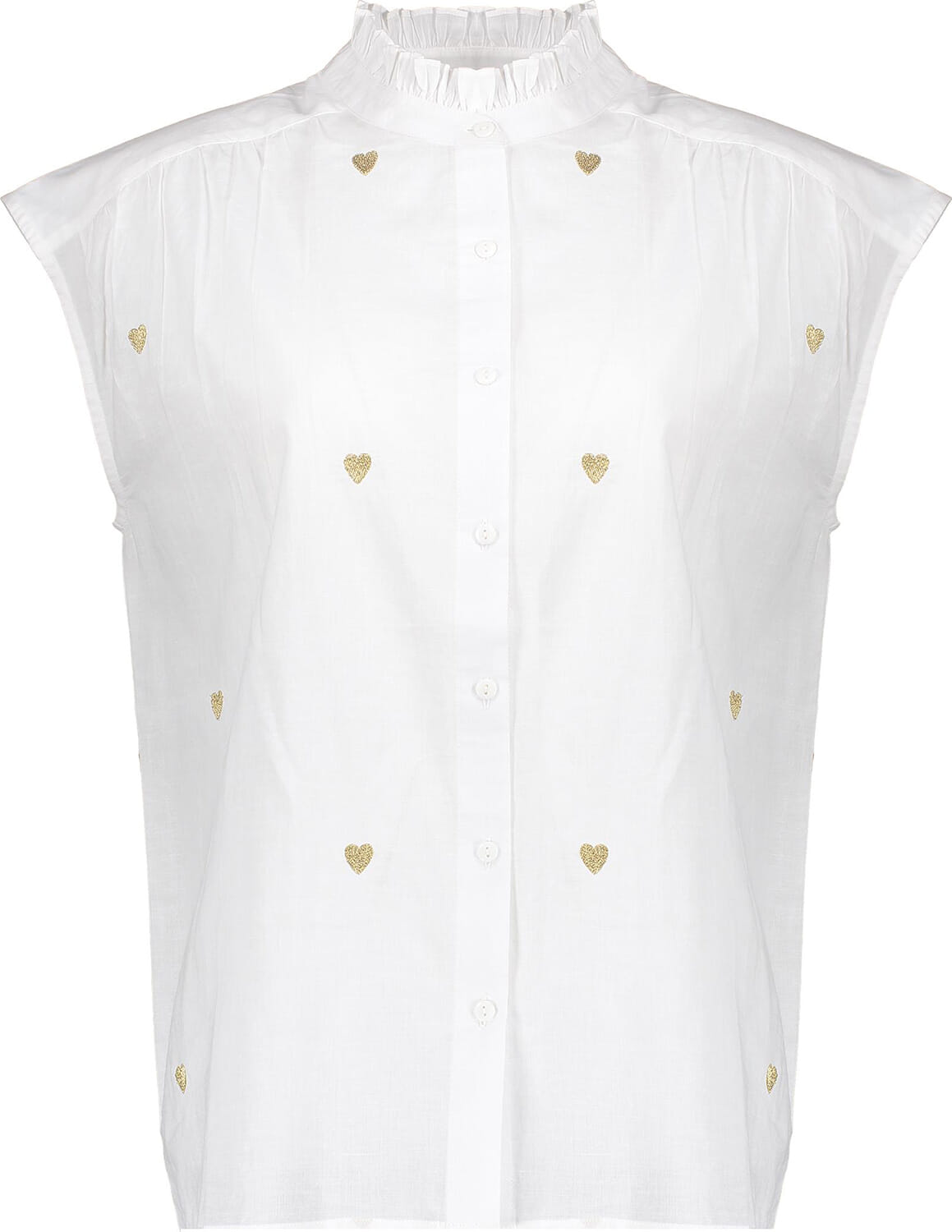 Geisha Blouse Hearts Wit