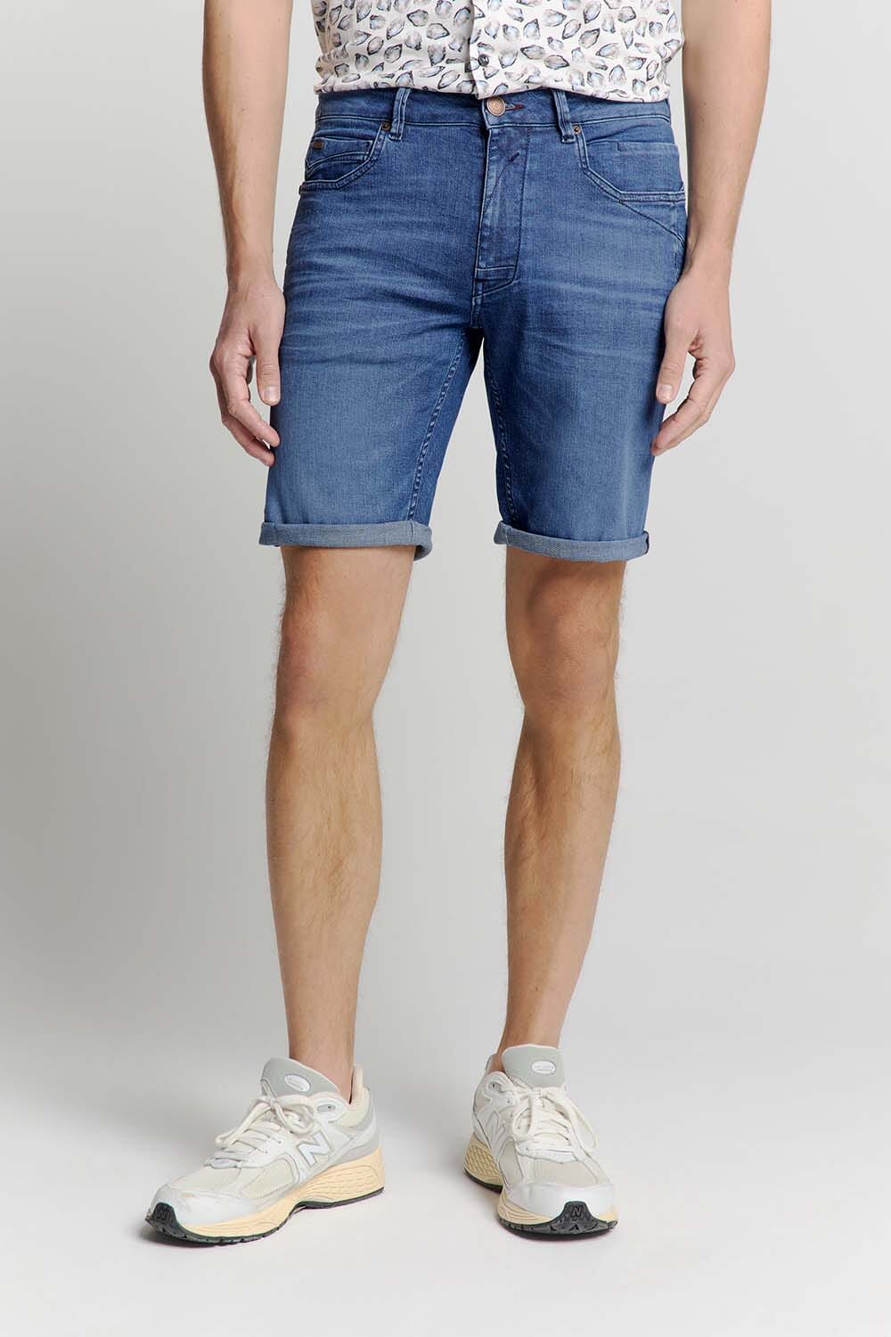 No Excess Short Denim Stretch Blauw
