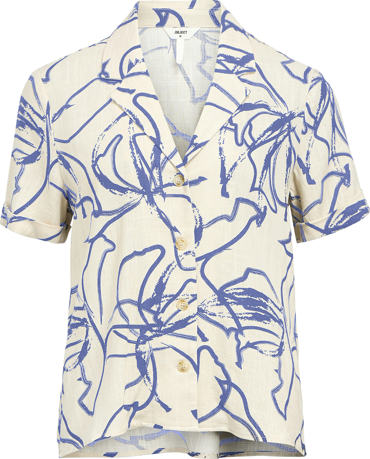 Object Top Sanne AOP Beige