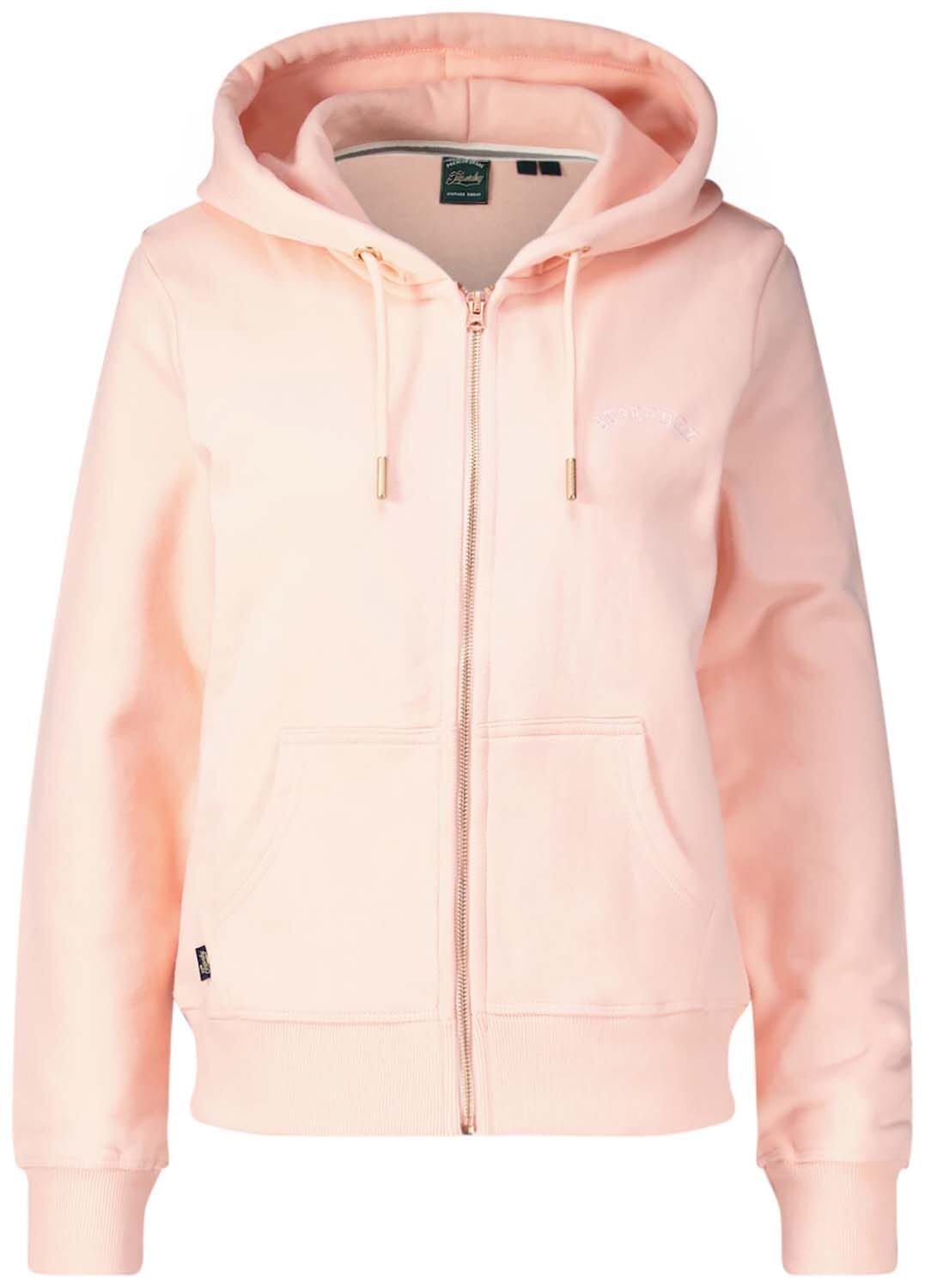 Sweatvest Essential Hood Roze