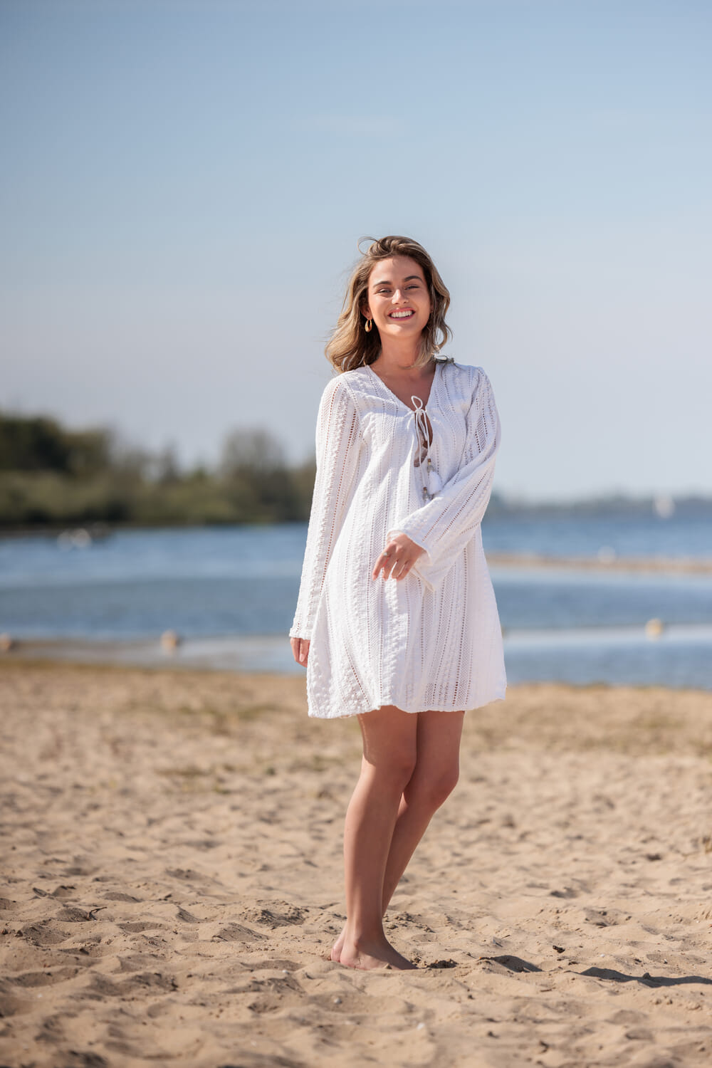 Superdry & Co Jurk Ibiza Lace Wit