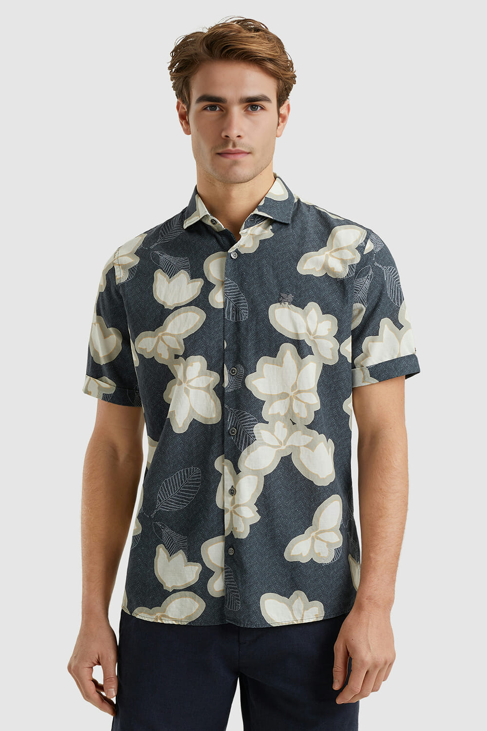 Vanguard Overhemd Printed Blauw