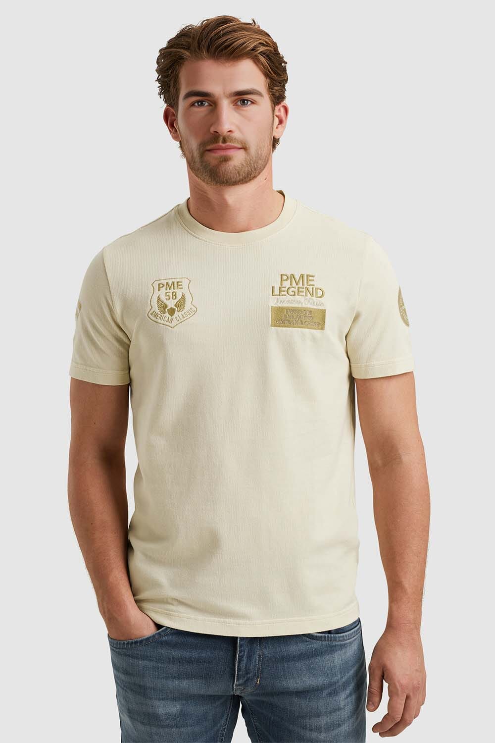 Pme Legend T-shirt Flat Waffel Beige