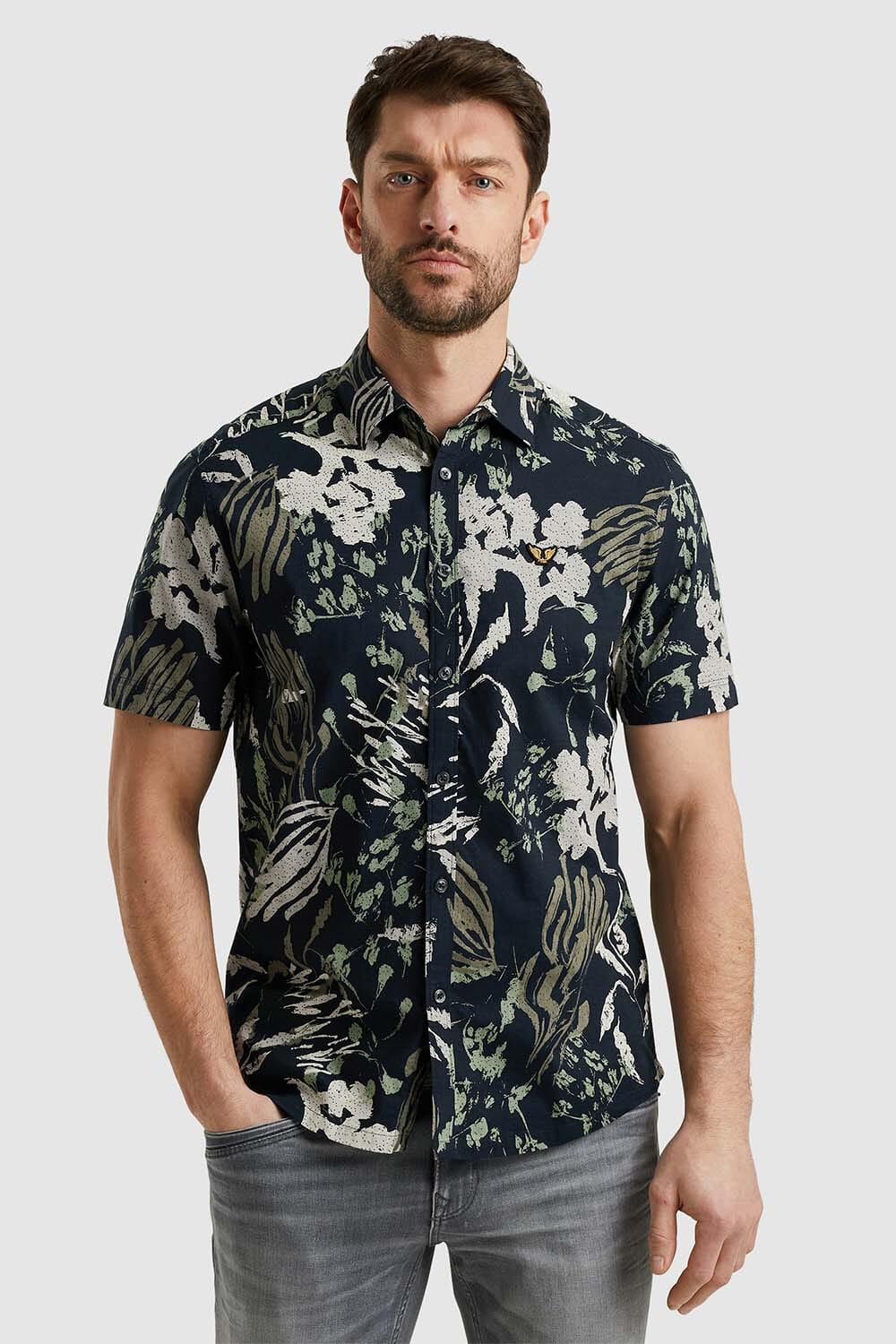 Pme Legend Overhemd Print Blauw