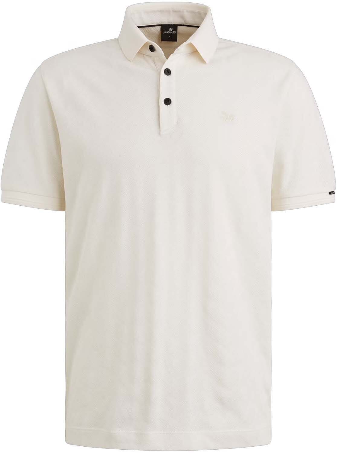 Vanguard Short sleeve polo jacquard merceri Wit