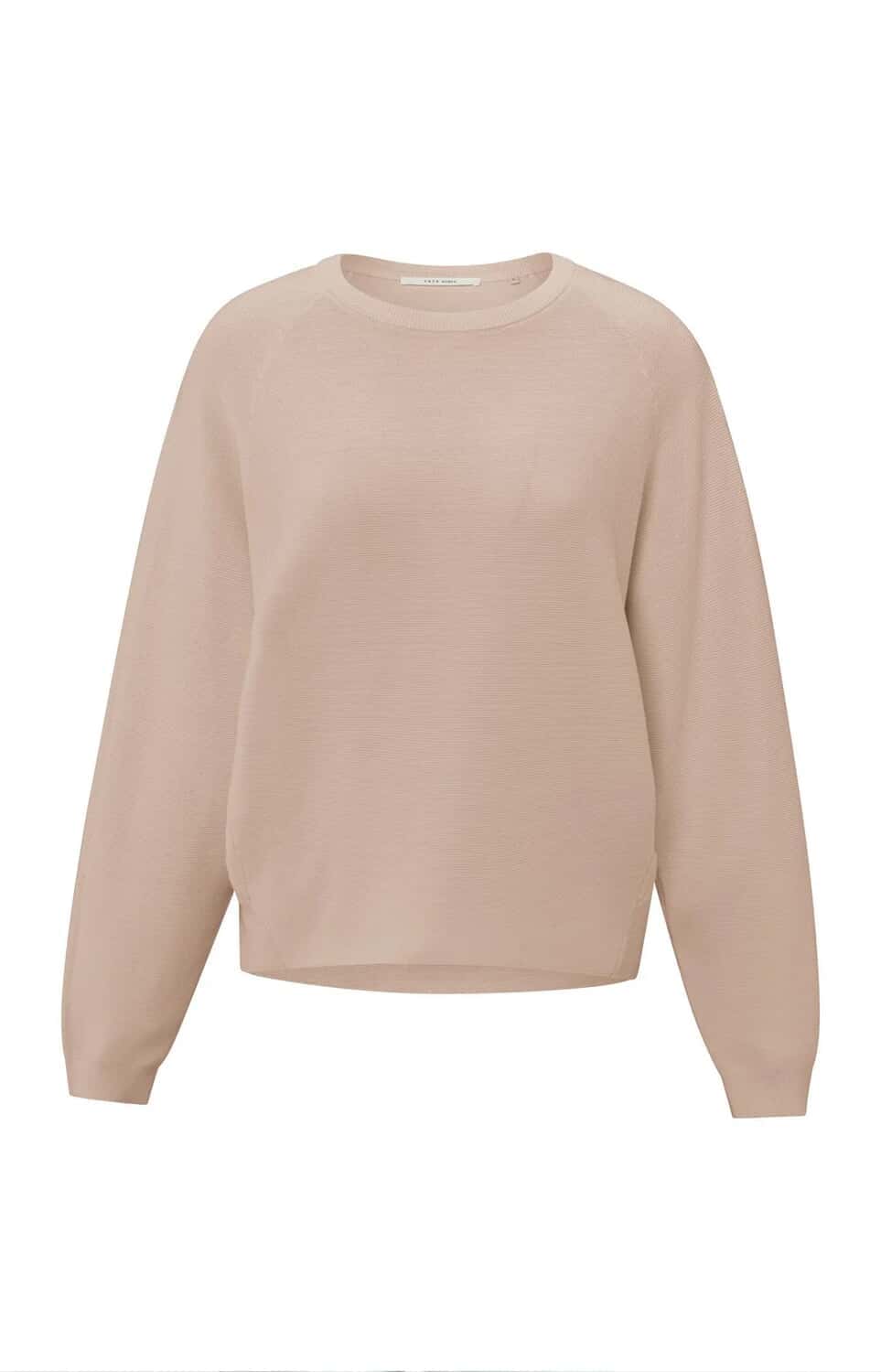 Zachte trui met subtiele naaddetails Roze