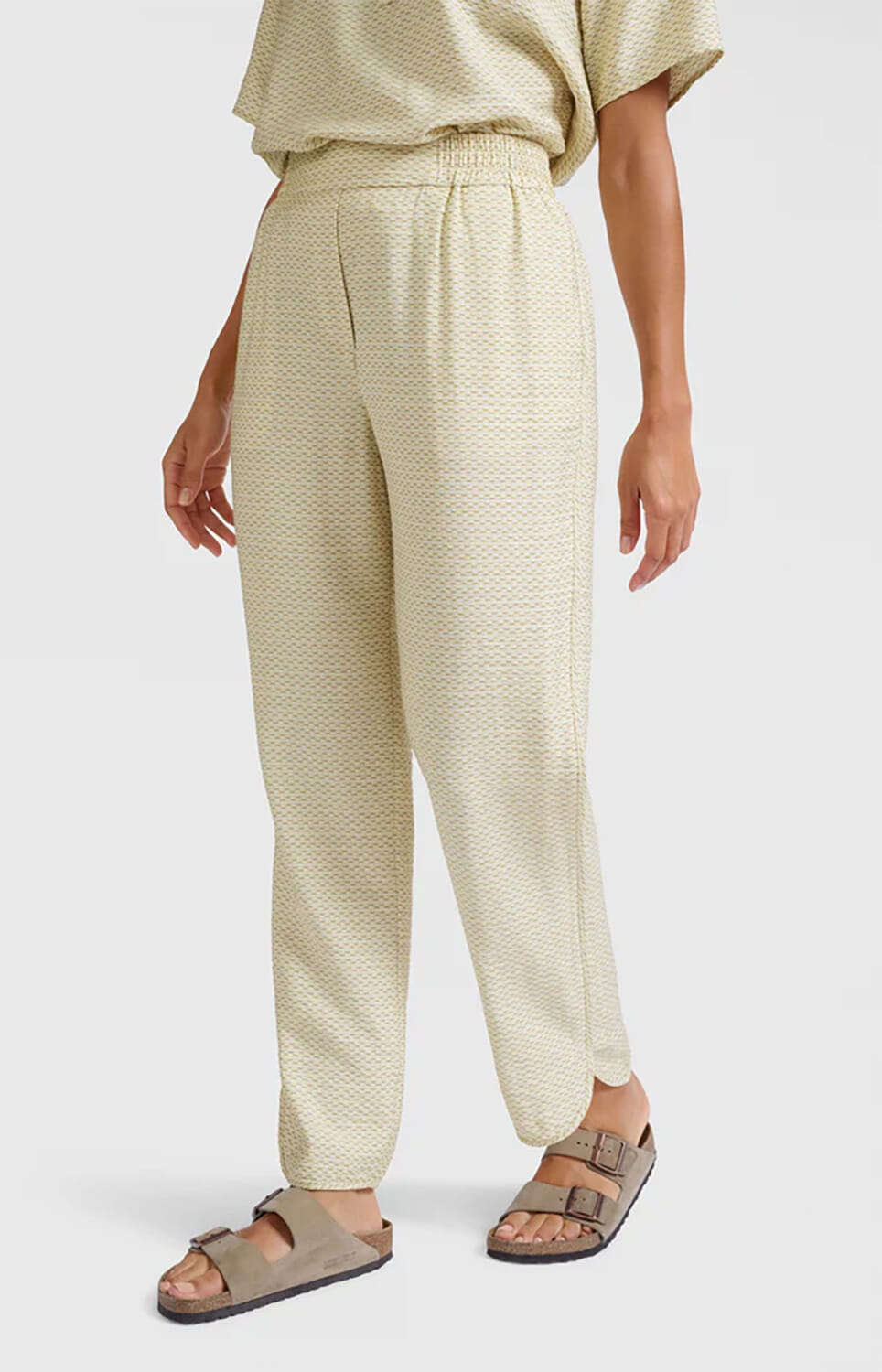 Yaya Pantalon Printed Grijs