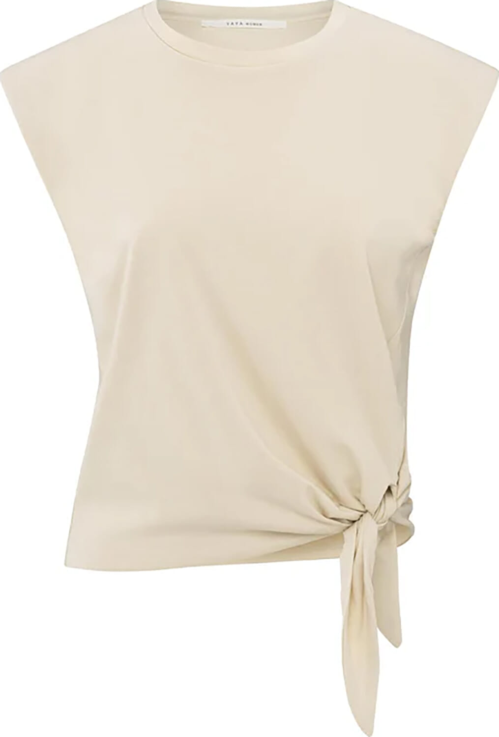 Yaya Sleeveless top with knot Bruin