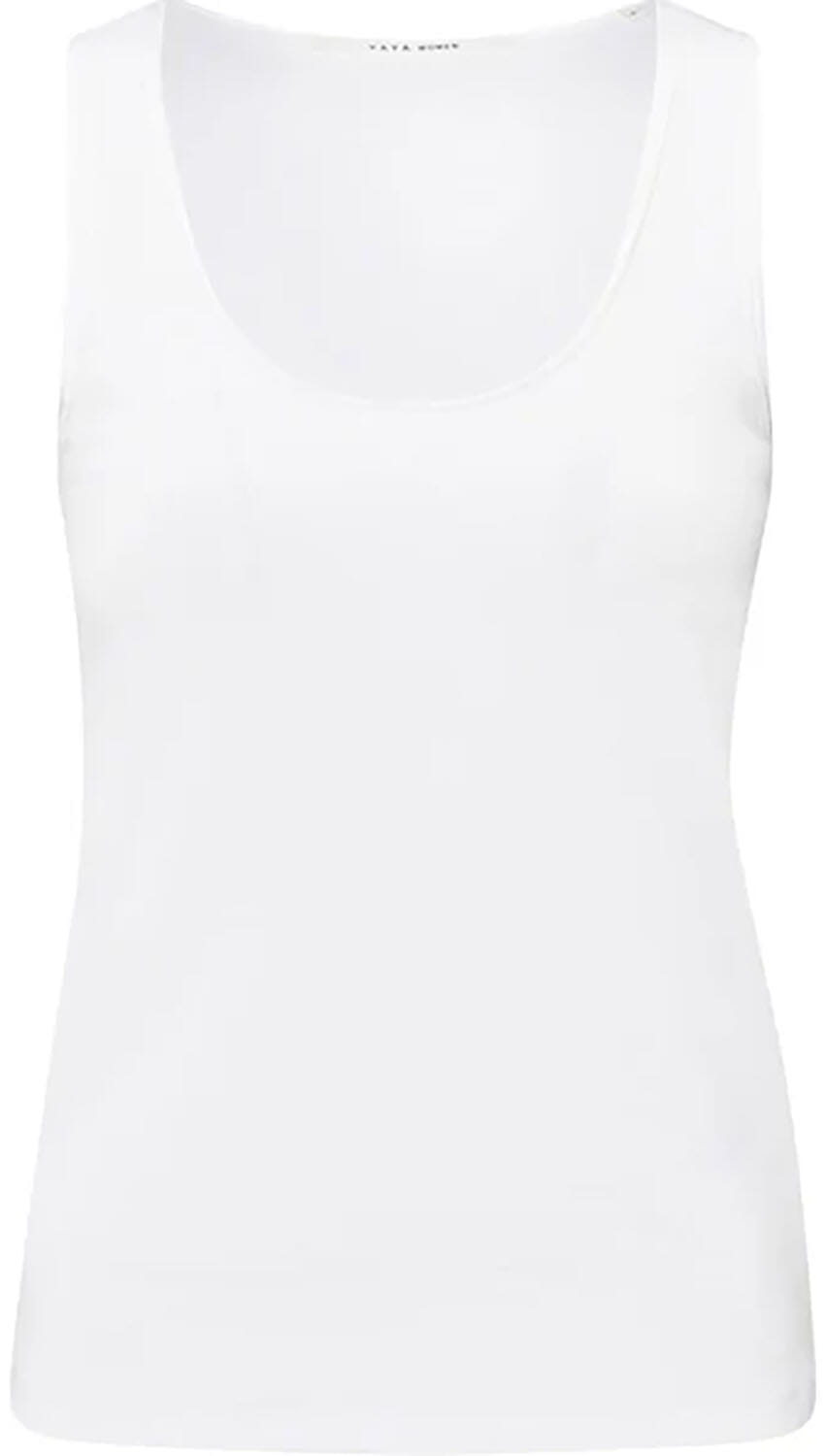 Yaya Rib singlet with shiny binding Wit