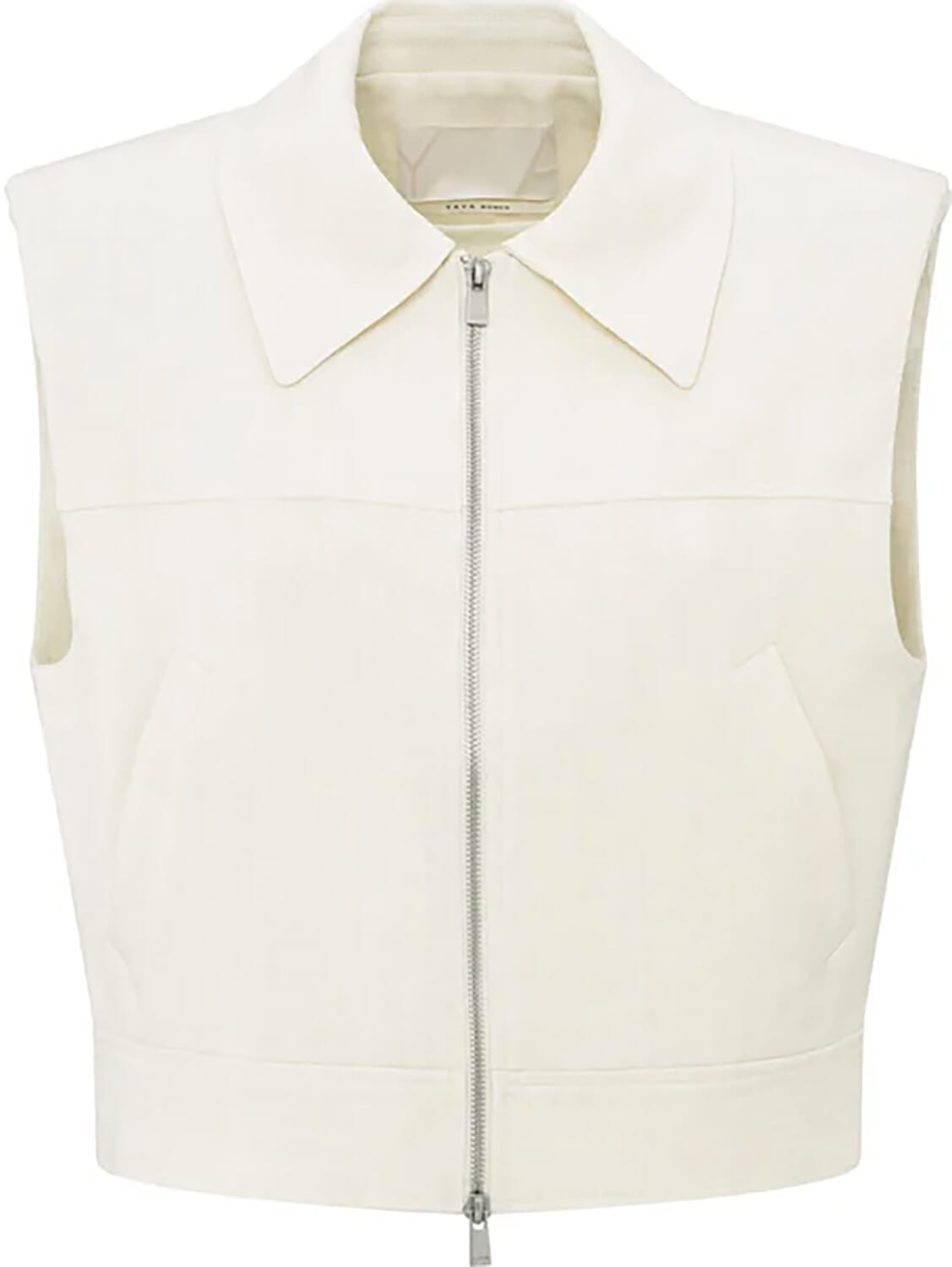 Yaya Cropped sleeveless jacket Bruin