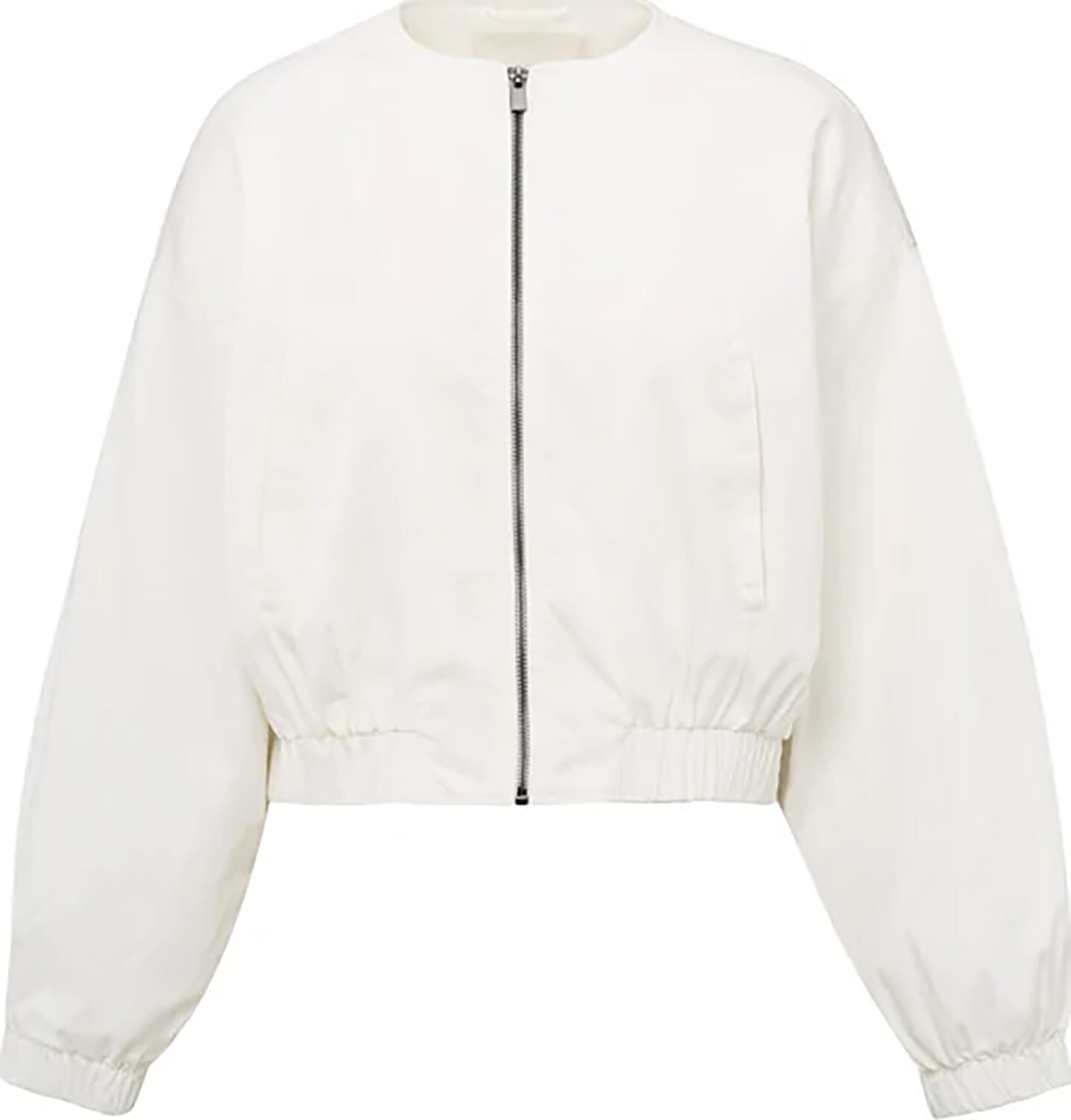 Yaya Woven cropped bomber jacket Wit