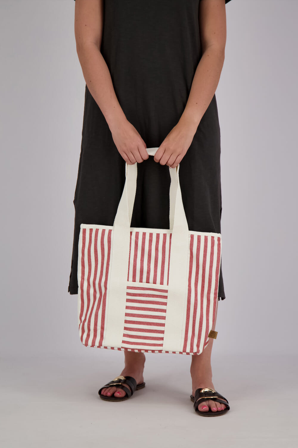 Zusss Streep tas rood wit Rood