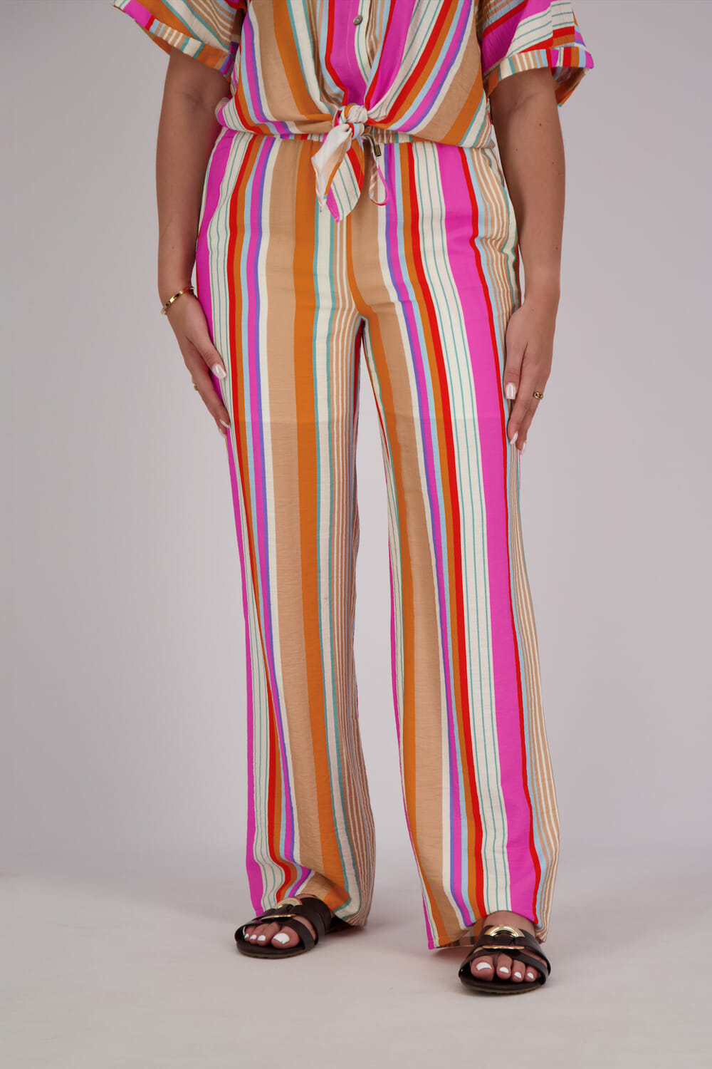 Esqualo Pantalon Wide Streep Multi