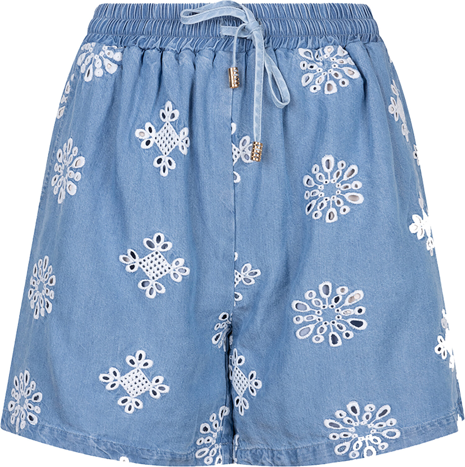 Esqualo Shorts Chambray Blauw