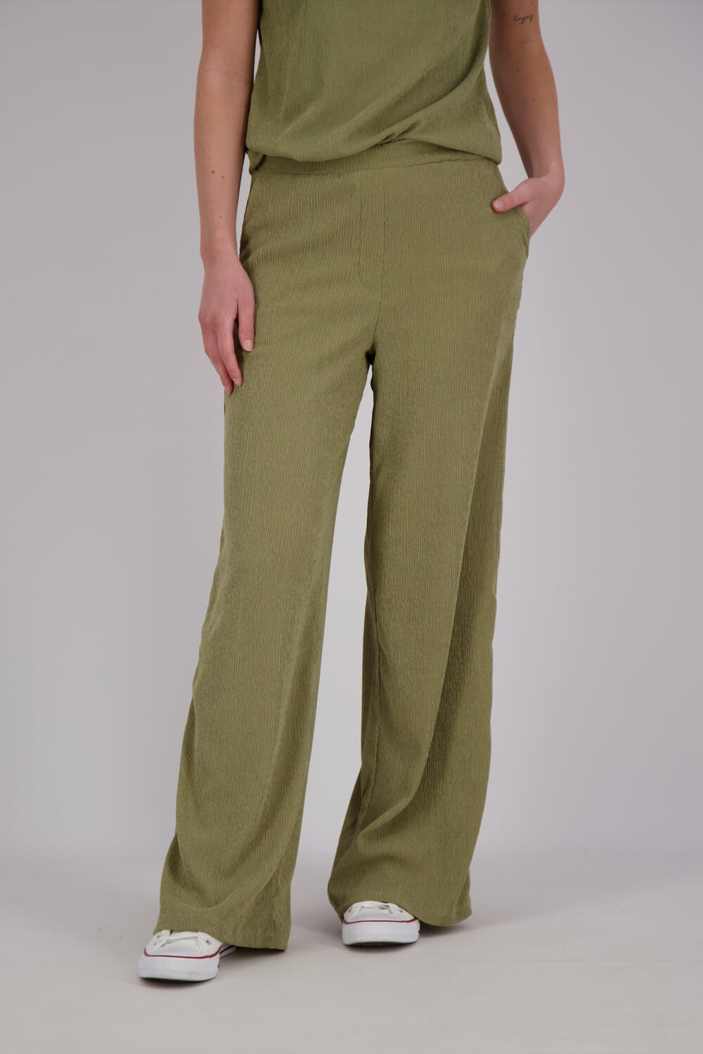 Zusss Broek Crincle Groen