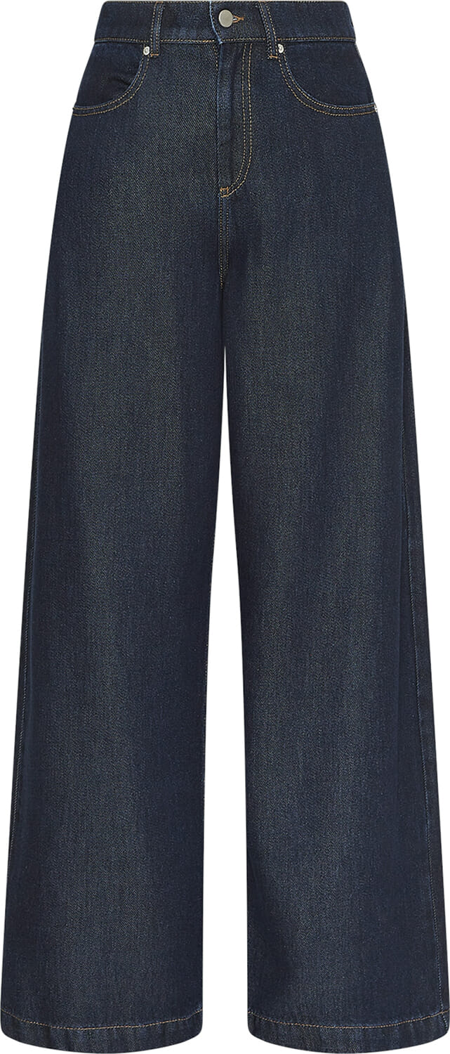 MSCH Copenhagen Pantalon Josephine Rue HW Blauw
