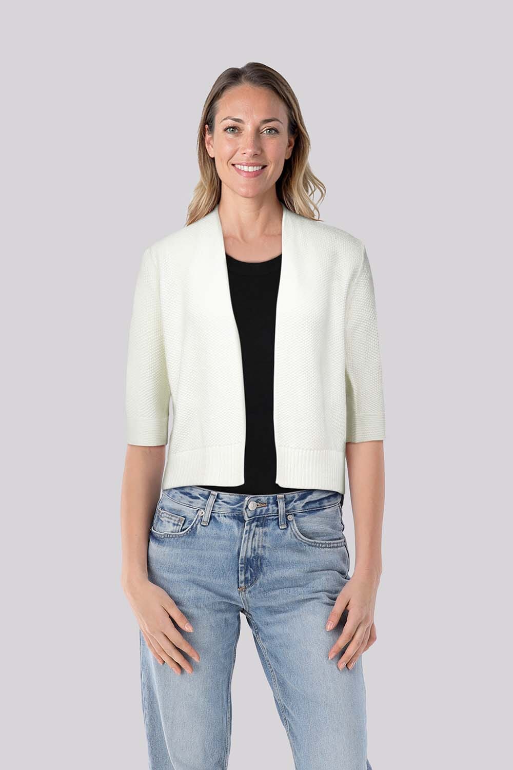 Bloomings Openvallend Vest Wit