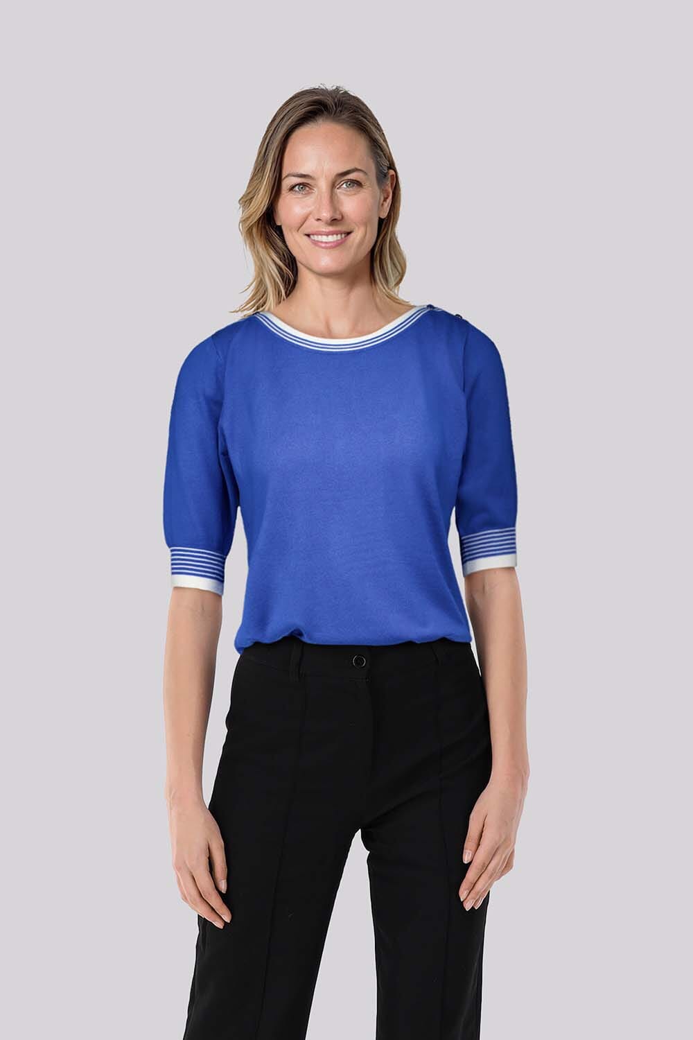 Bloomings Pullover Blauw