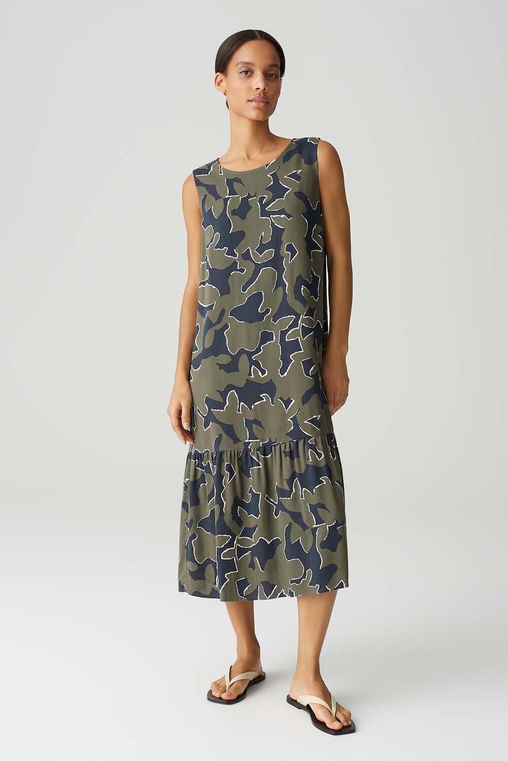 Opus Jurk Wicy wildflower Blauw