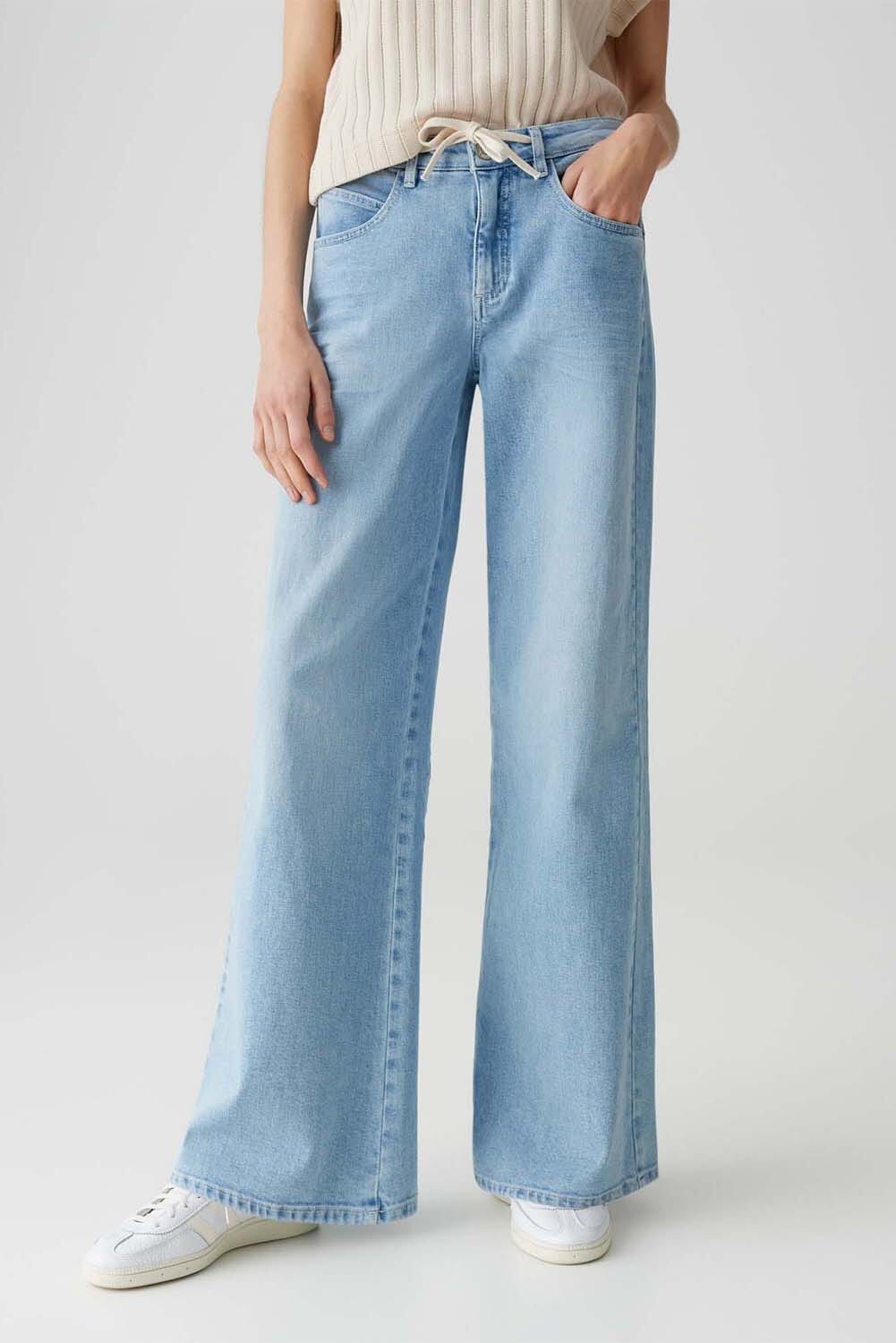 Opus Jeans Miva Palazzo Paris Blauw