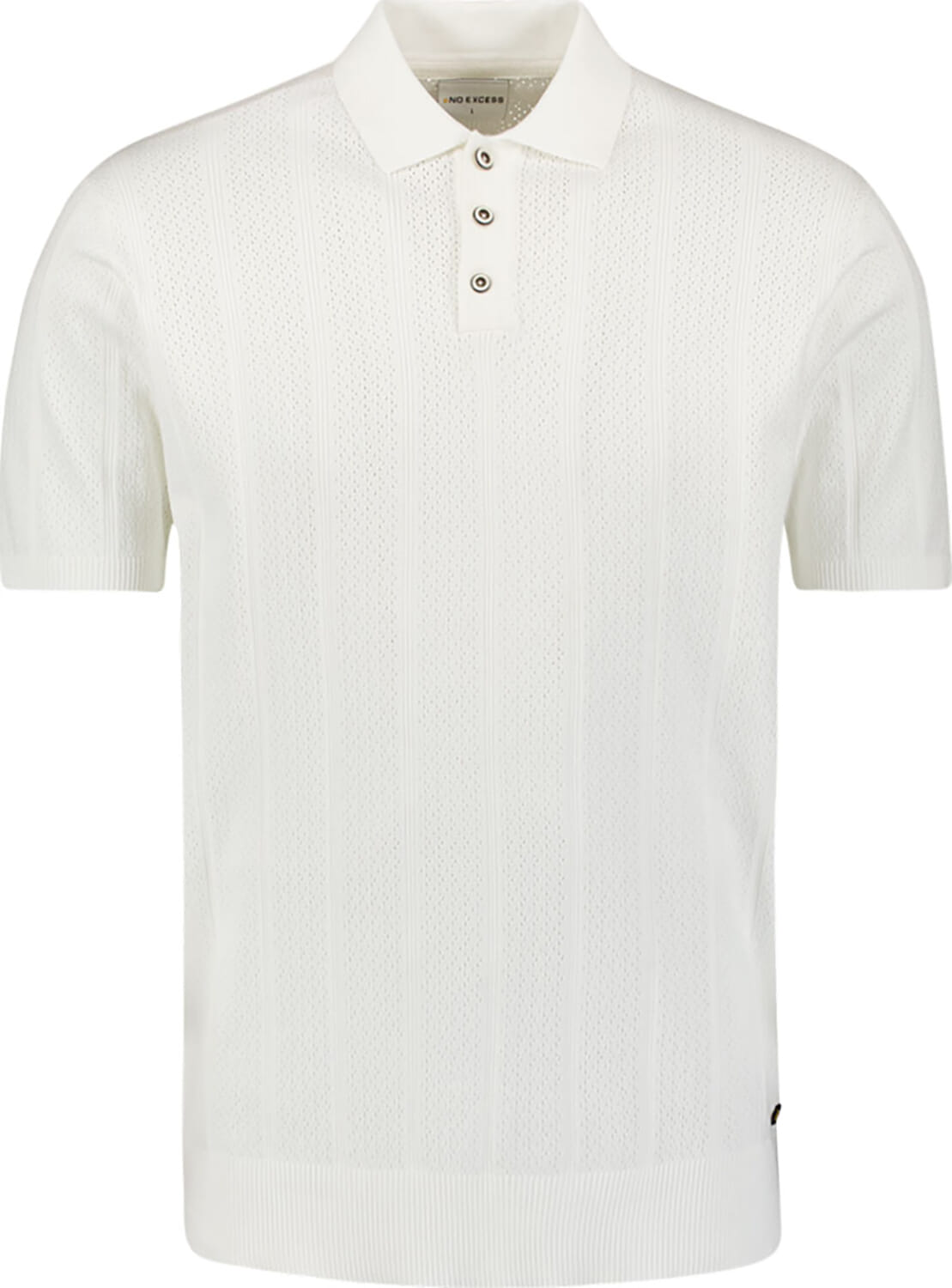No Excess Polo Pullover Wit