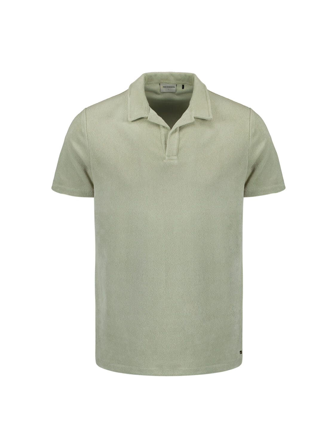 No Excess Polo Revers Solid Terry Knit Grijs