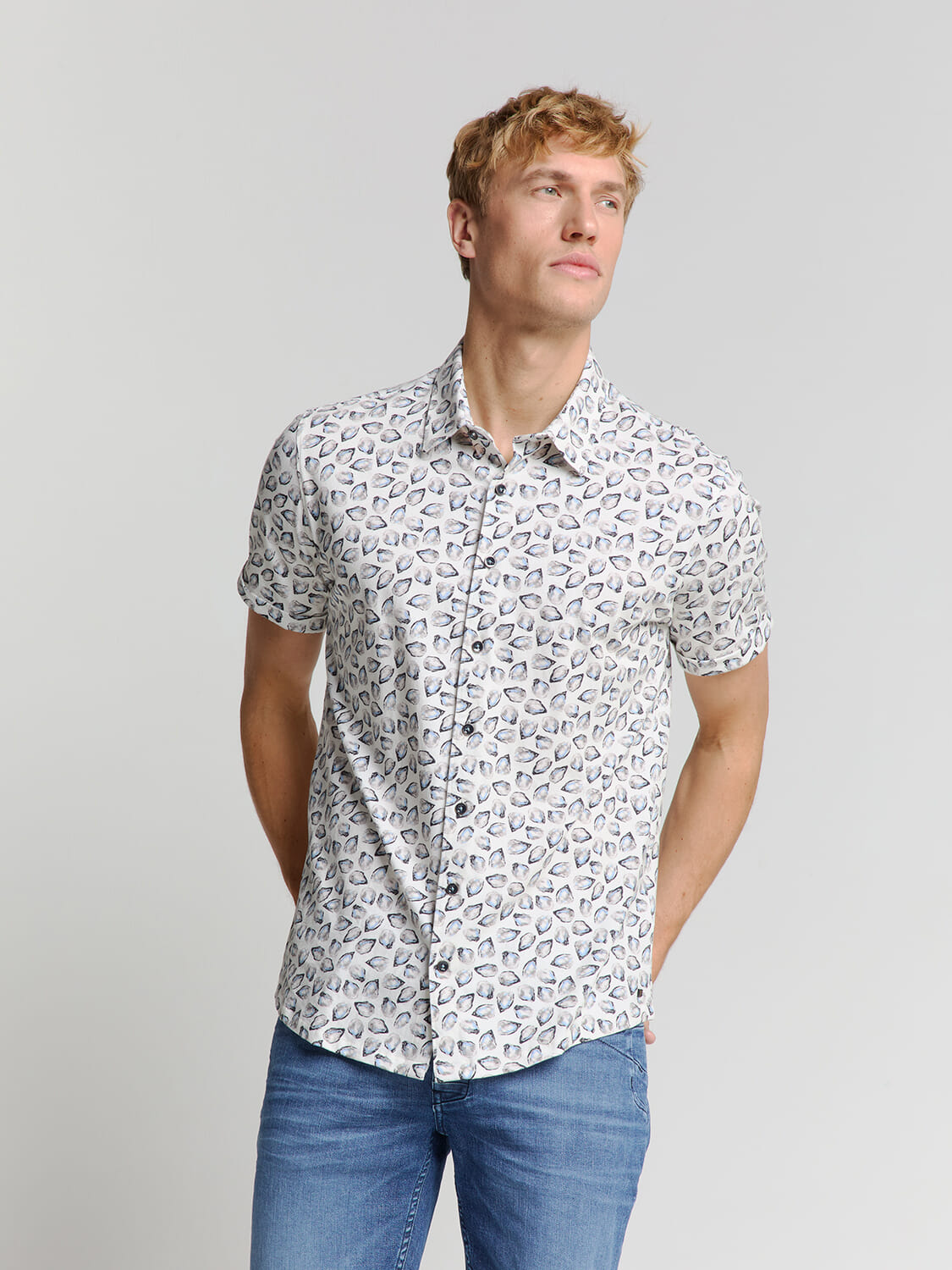 No Excess Shirt Short Sleeve Jersey Allover P Wit