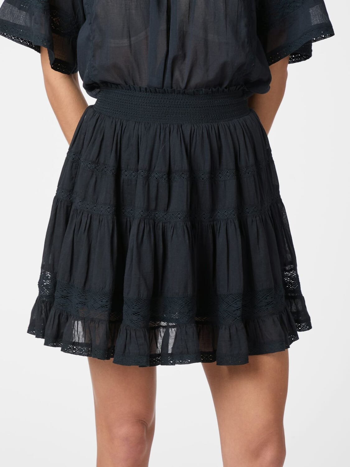 Neo Noir Rok Callia Voile Blauw