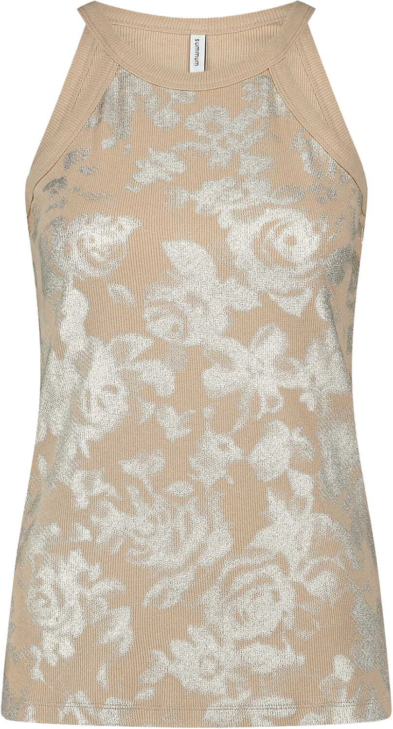 Summum Haltertop Printed Beige
