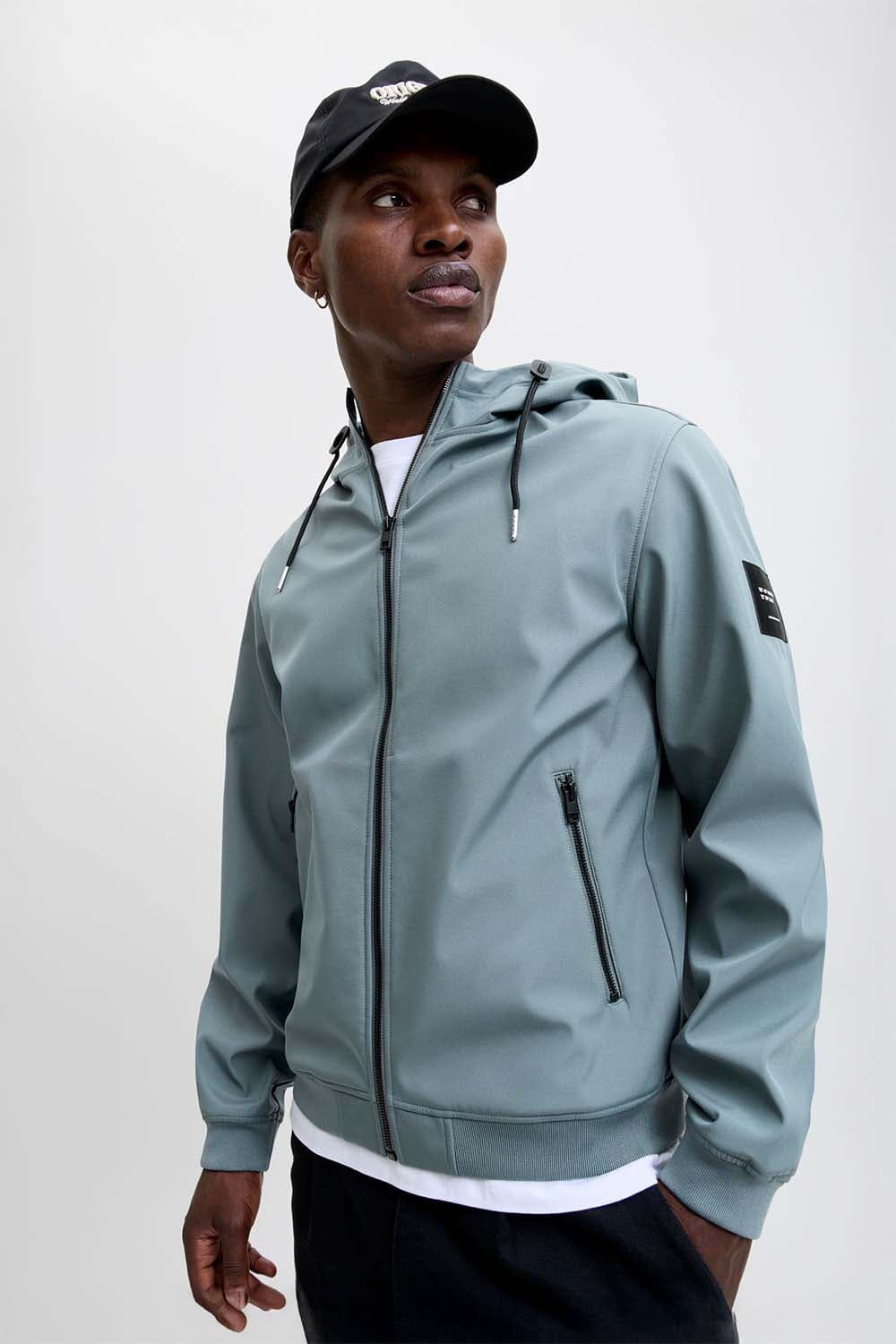 Jack & Jones Softshell Jas Basic Hooded Blauw