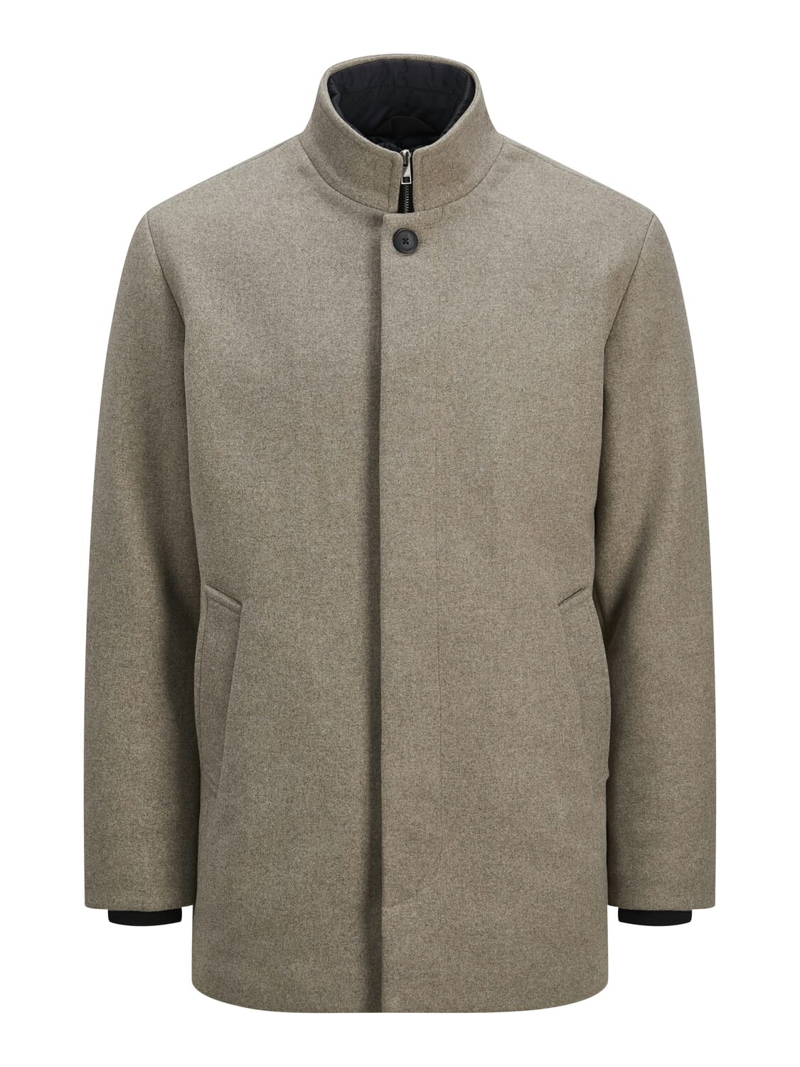 Jack & Jones Wollen jas Harrison Grijs