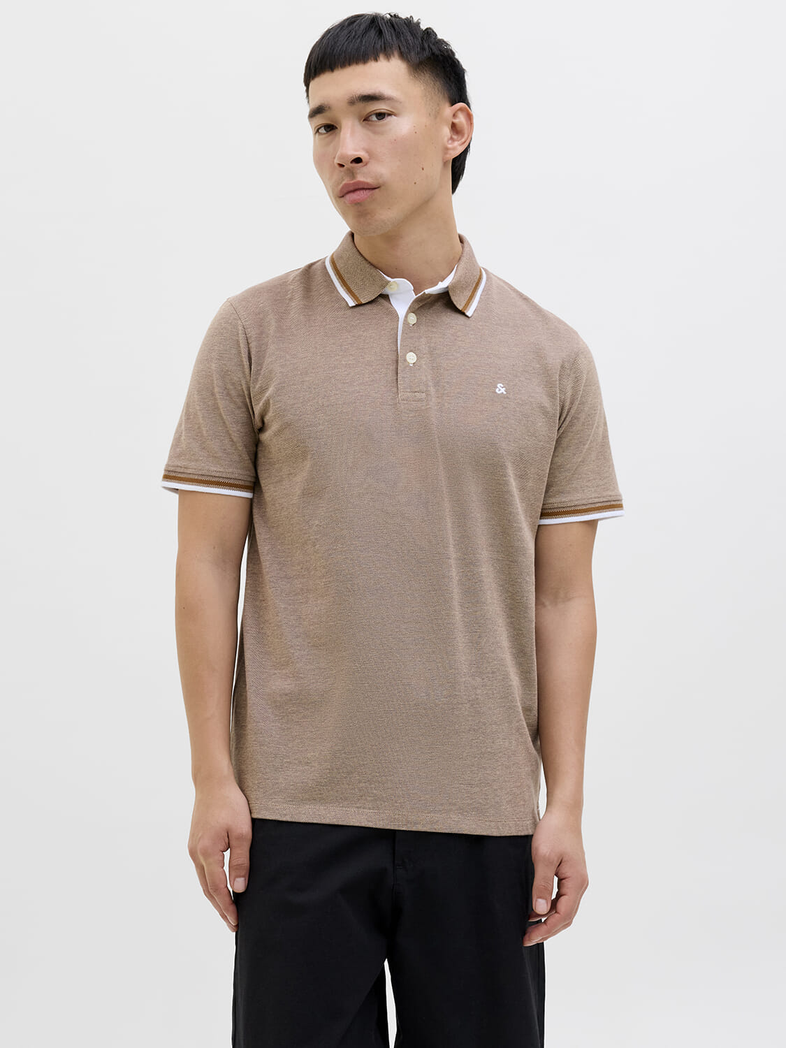 Jack & Jones JJEPAULOS POLO SS NOOS Geel