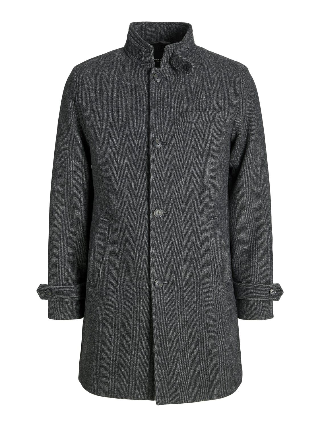 Jack & Jones Wollen jas Melton Grijs