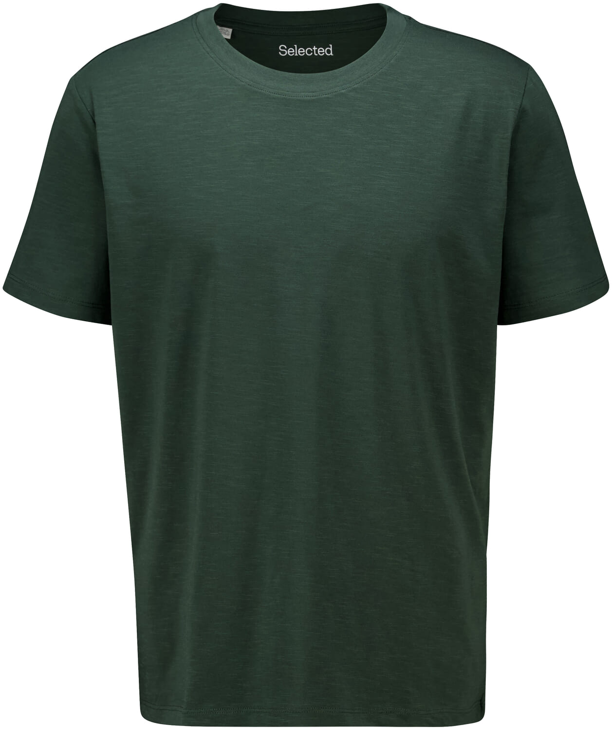 Selected Homme T-shirt Aspen Slub Groen