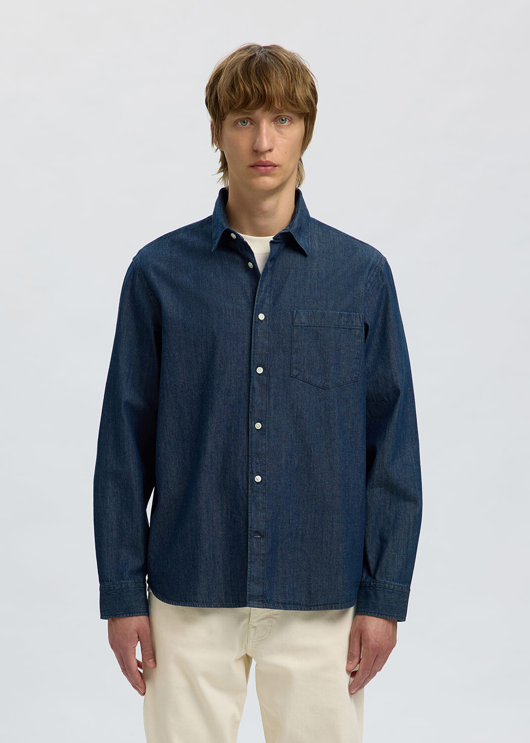 Selected Homme Overhemd Carlo Blauw