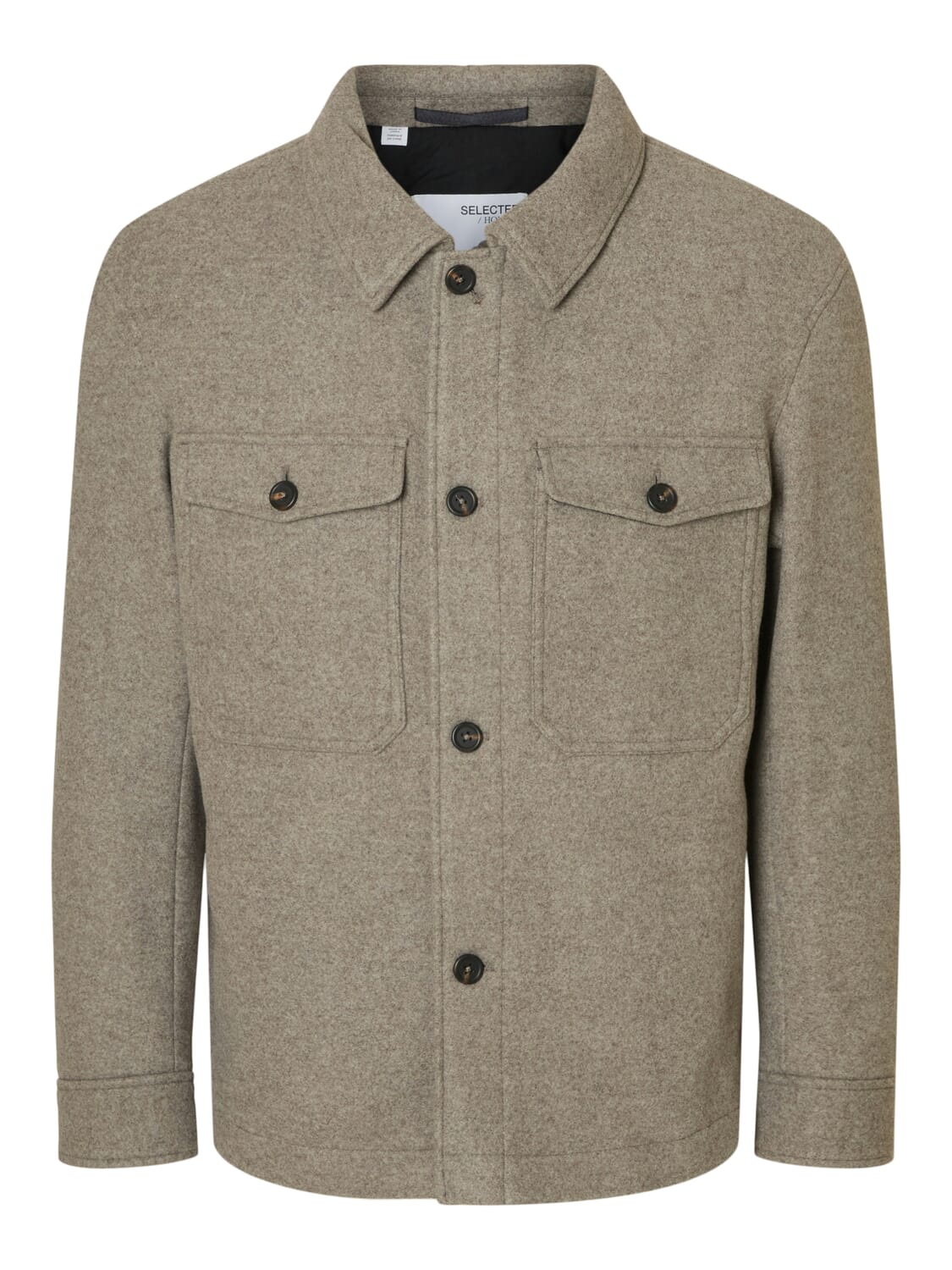 Selected Homme Overshirt Mitch Lano Taupe