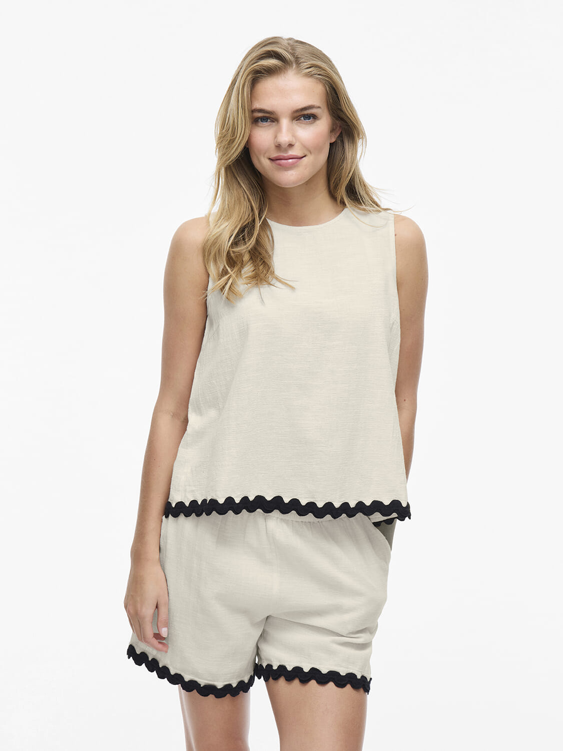 Vila Top Manda Wavy Beige