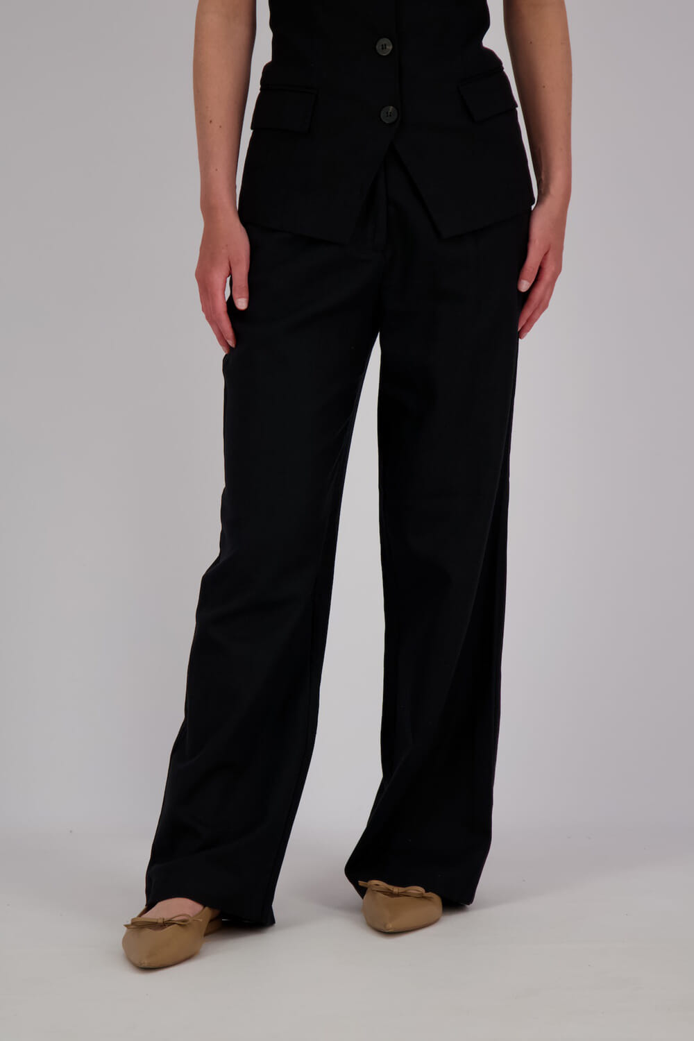 Vila Pantalon Pockey Zwart