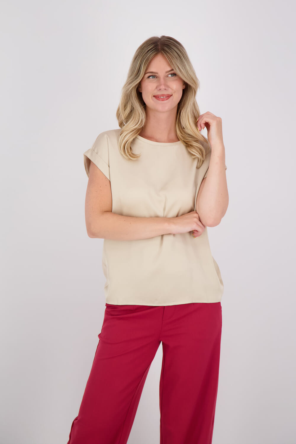 Vila Top Ellette Beige