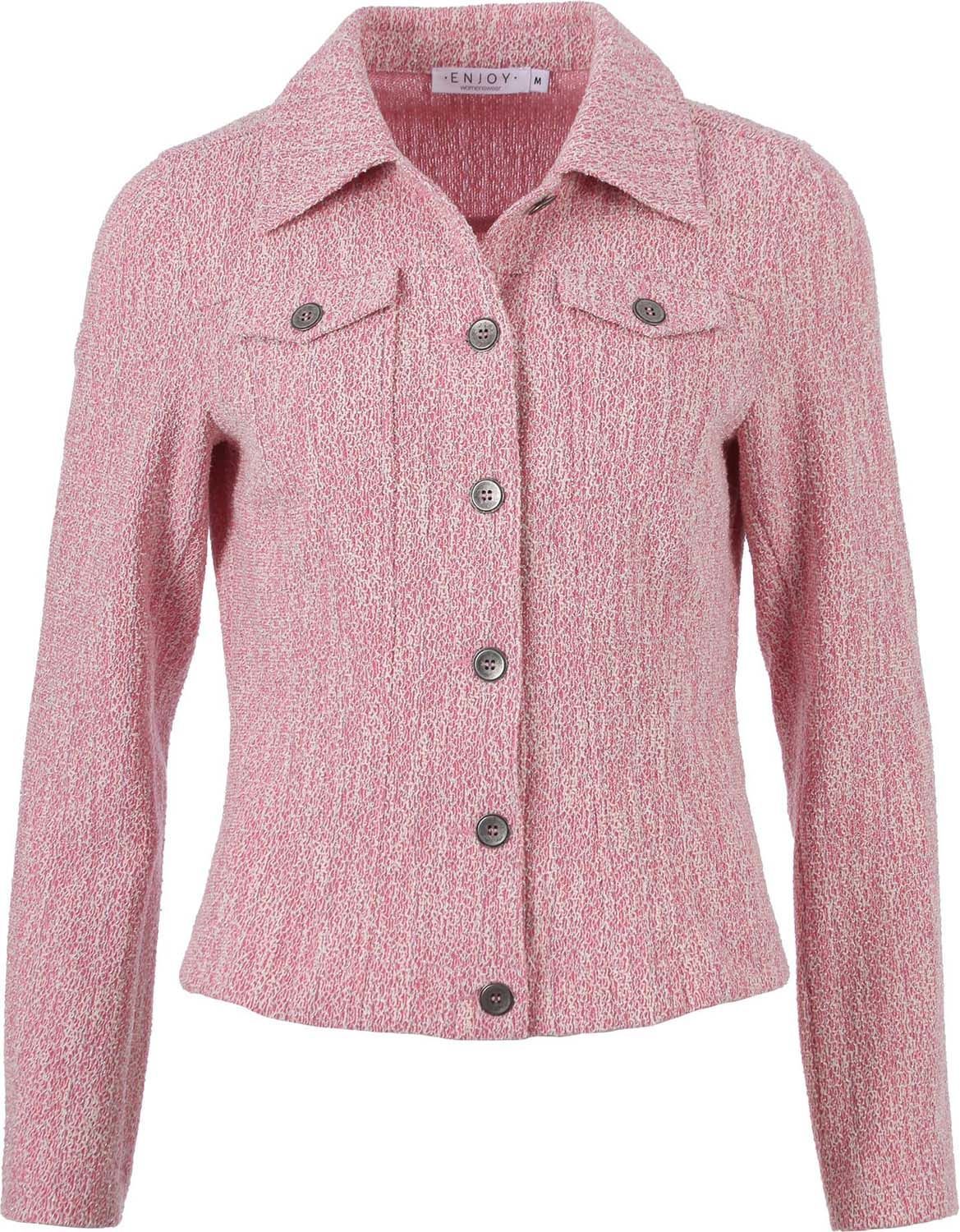 Jas boucle glitter Roze