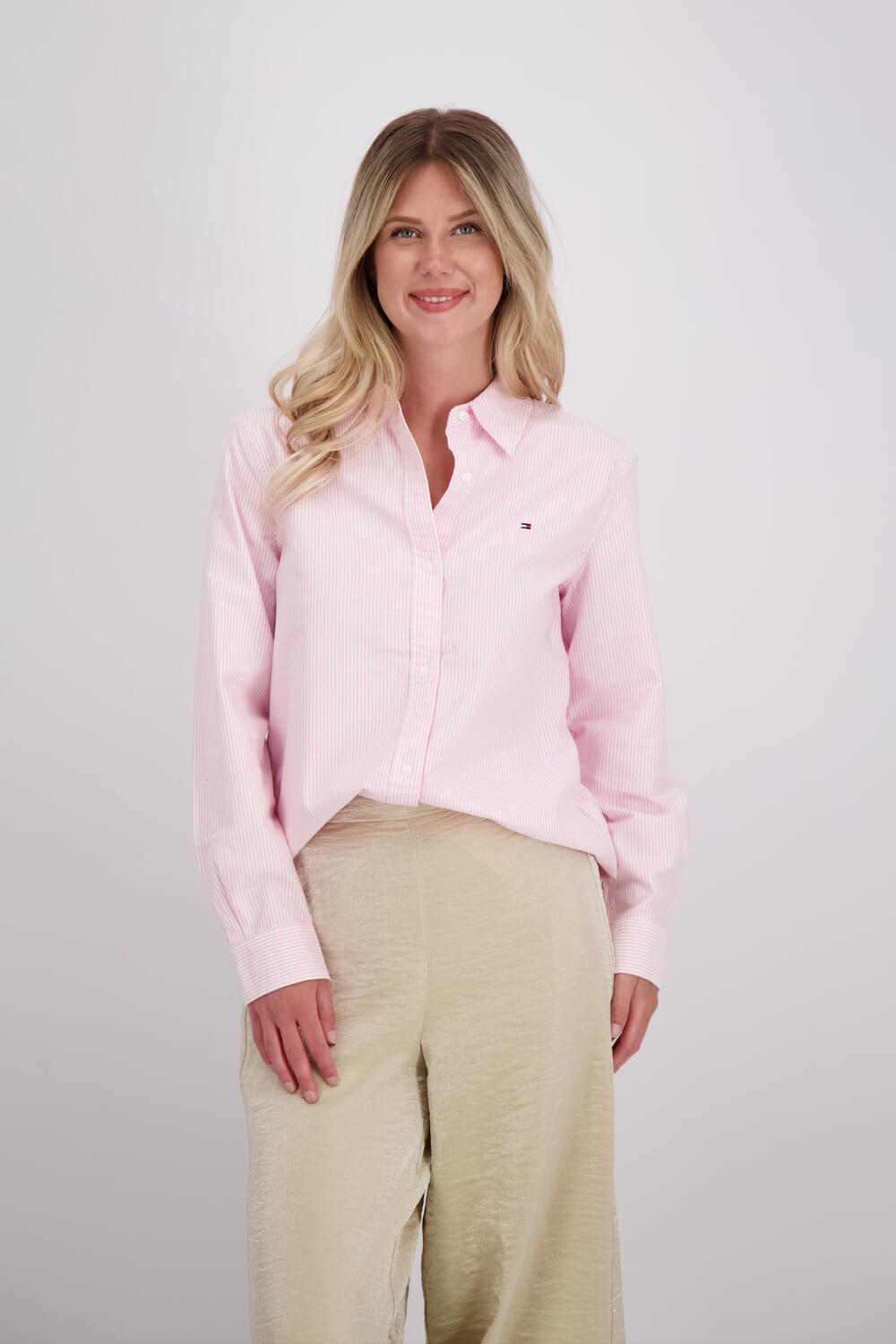 Tommy Hilfiger Blouse Oxford Roze