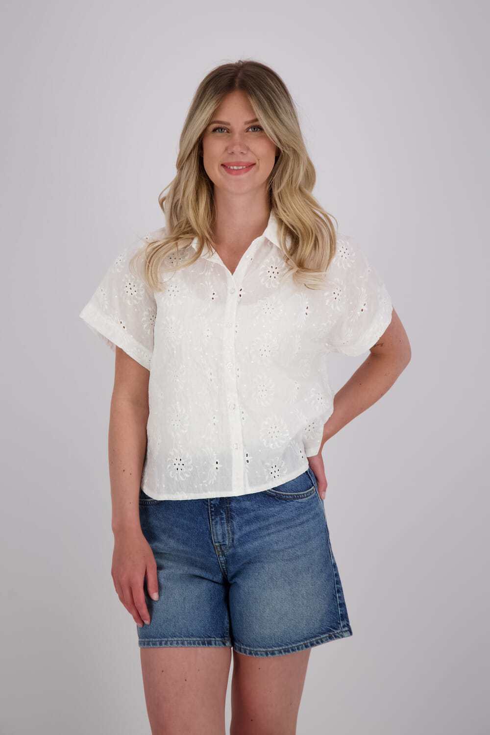 Anna Blue Blouse Lexi Wit