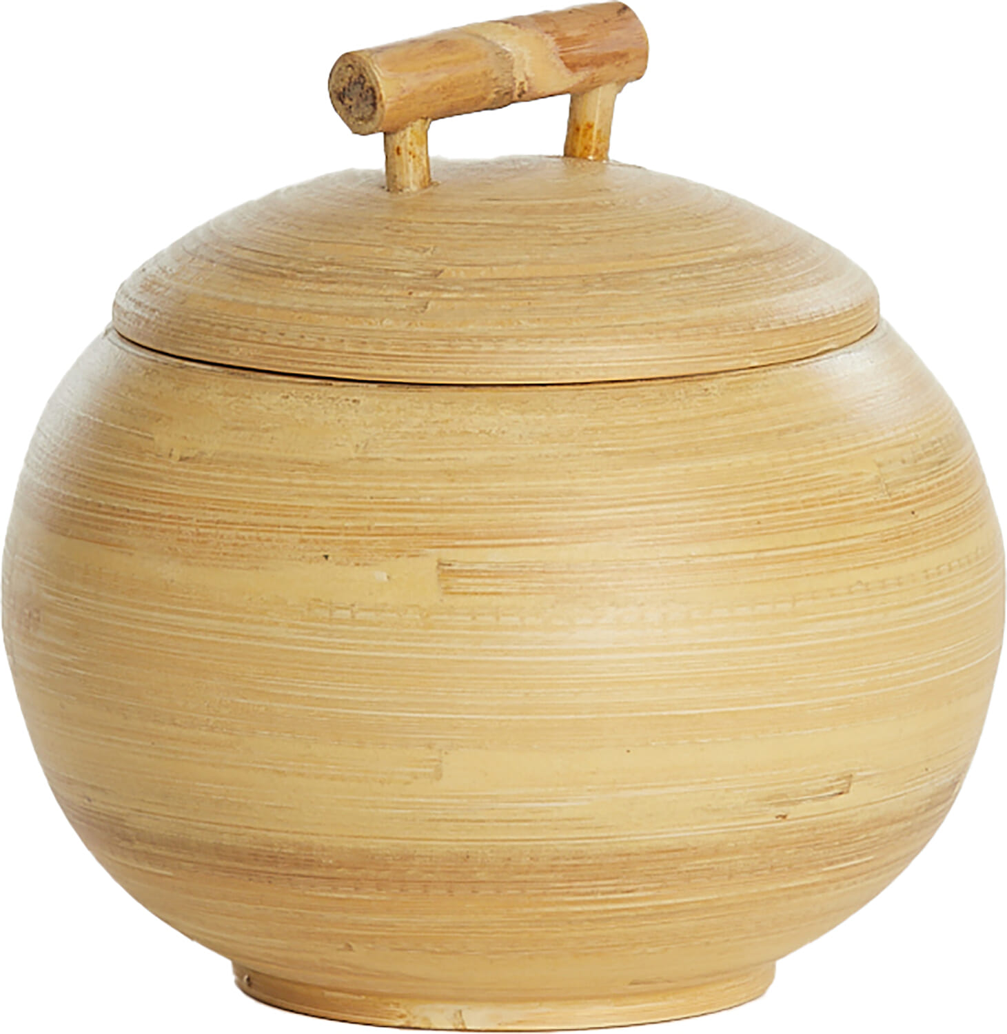 Bomont Collection Pot Deco MACEO Ø13X12 Cm  Bamboo natural Bruin