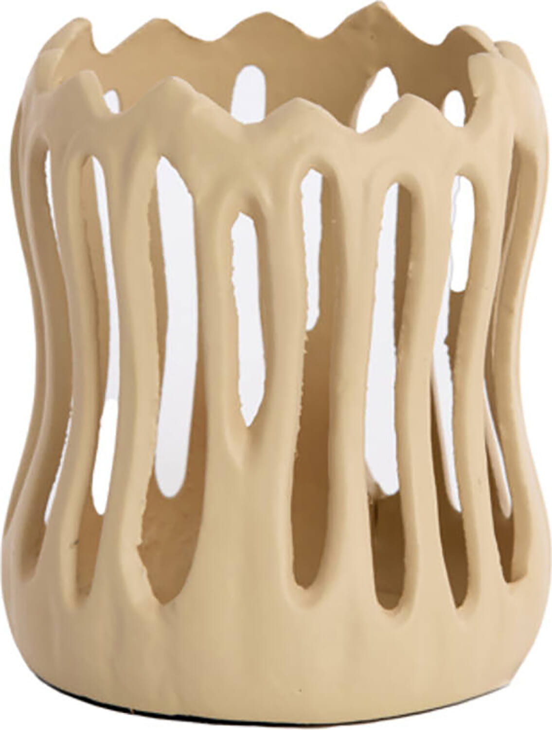 Bomont Collection Tealight TIVOLI Ø11X13 Cm  Matt Sand Bruin